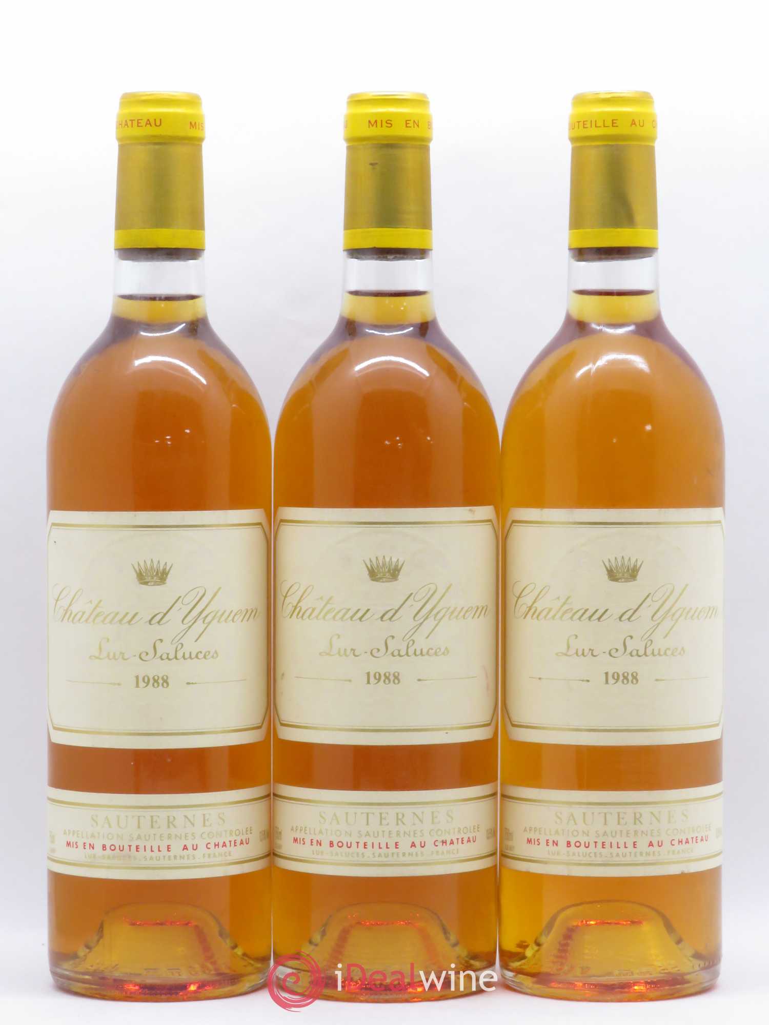Château d' Yquem 1er Cru Classé Supérieur 1988 - Lotto di 3 bottiglie - 0