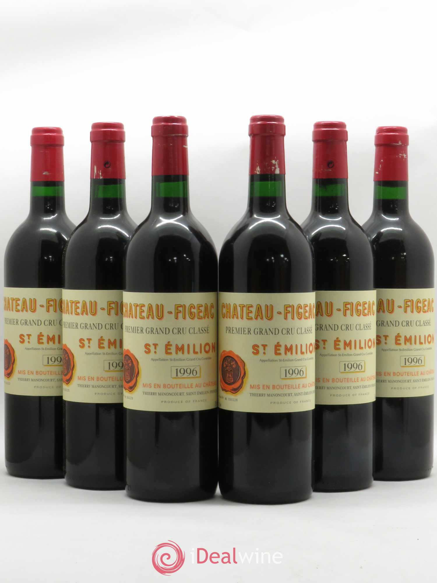 Château Figeac 1er Grand Cru Classé A 1996 - Lot de 6 bouteilles - 0