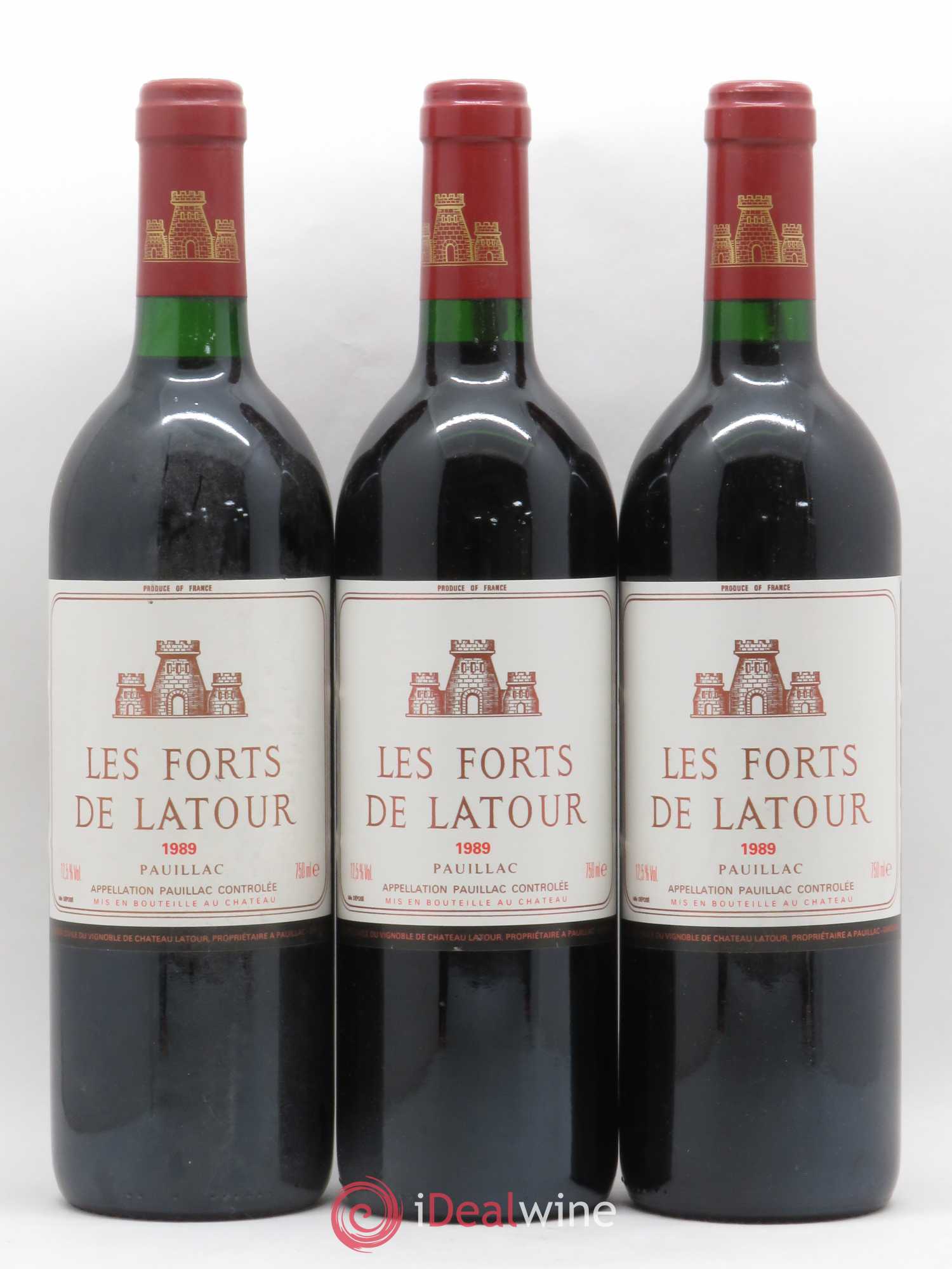 Les Forts de Latour Second Vin 1989 - Lot de 3 bouteilles - 0