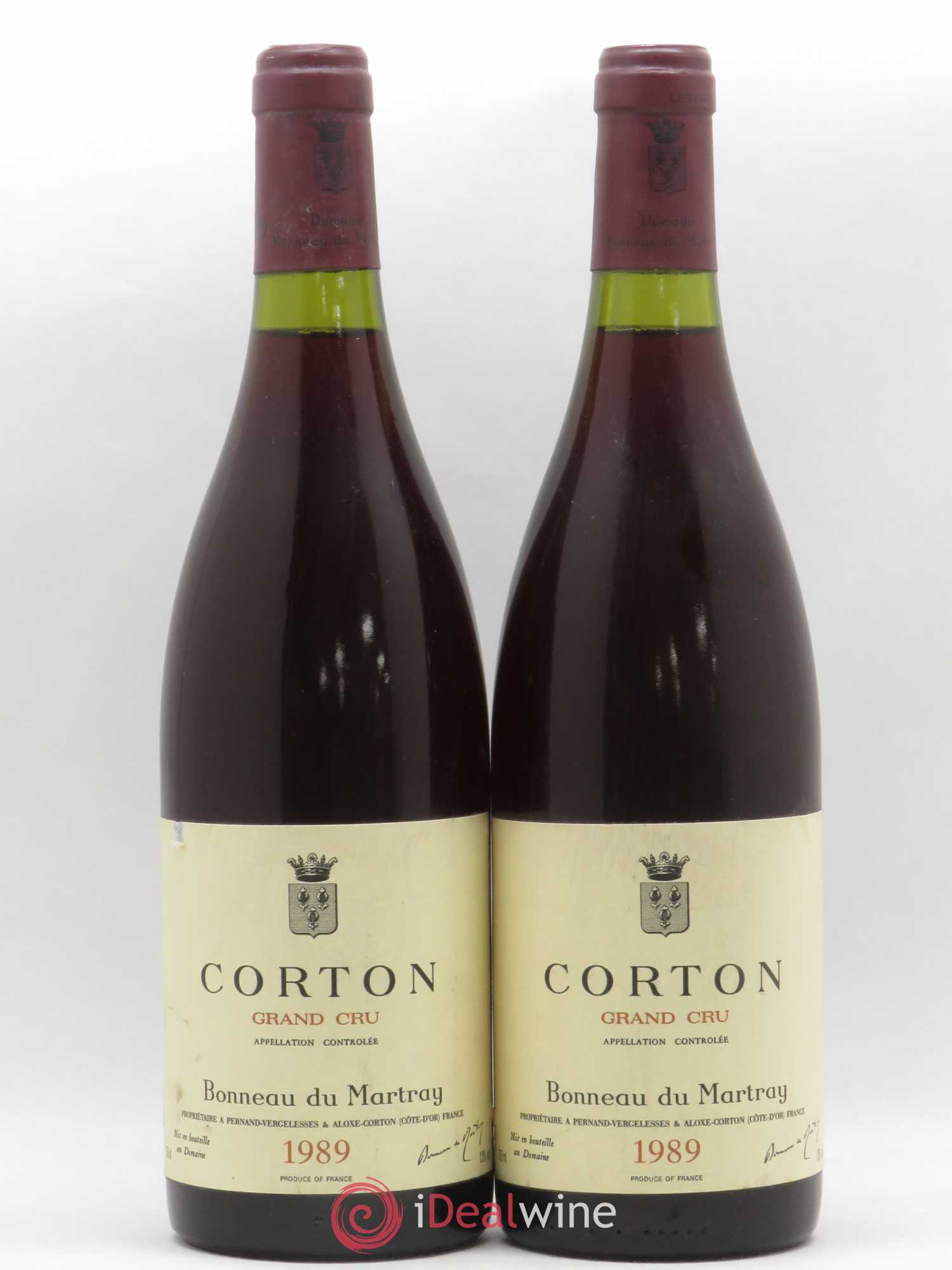 Corton Grand Cru Bonneau du Martray (Domaine) 1989 - Lot de 2 bouteilles - 0