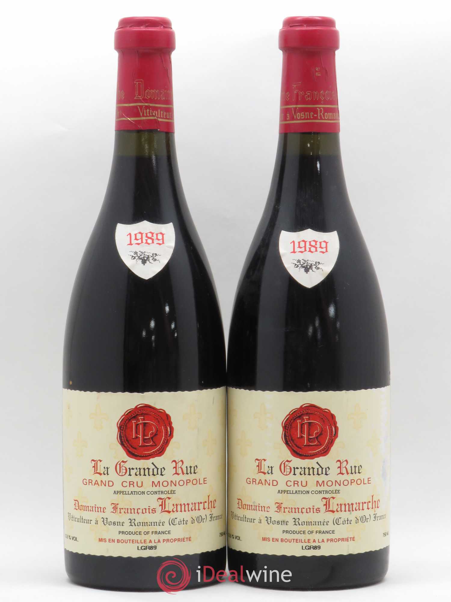 La Grande Rue Grand Cru Lamarche (Domaine) 1989 - Lot de 2 bouteilles - 0