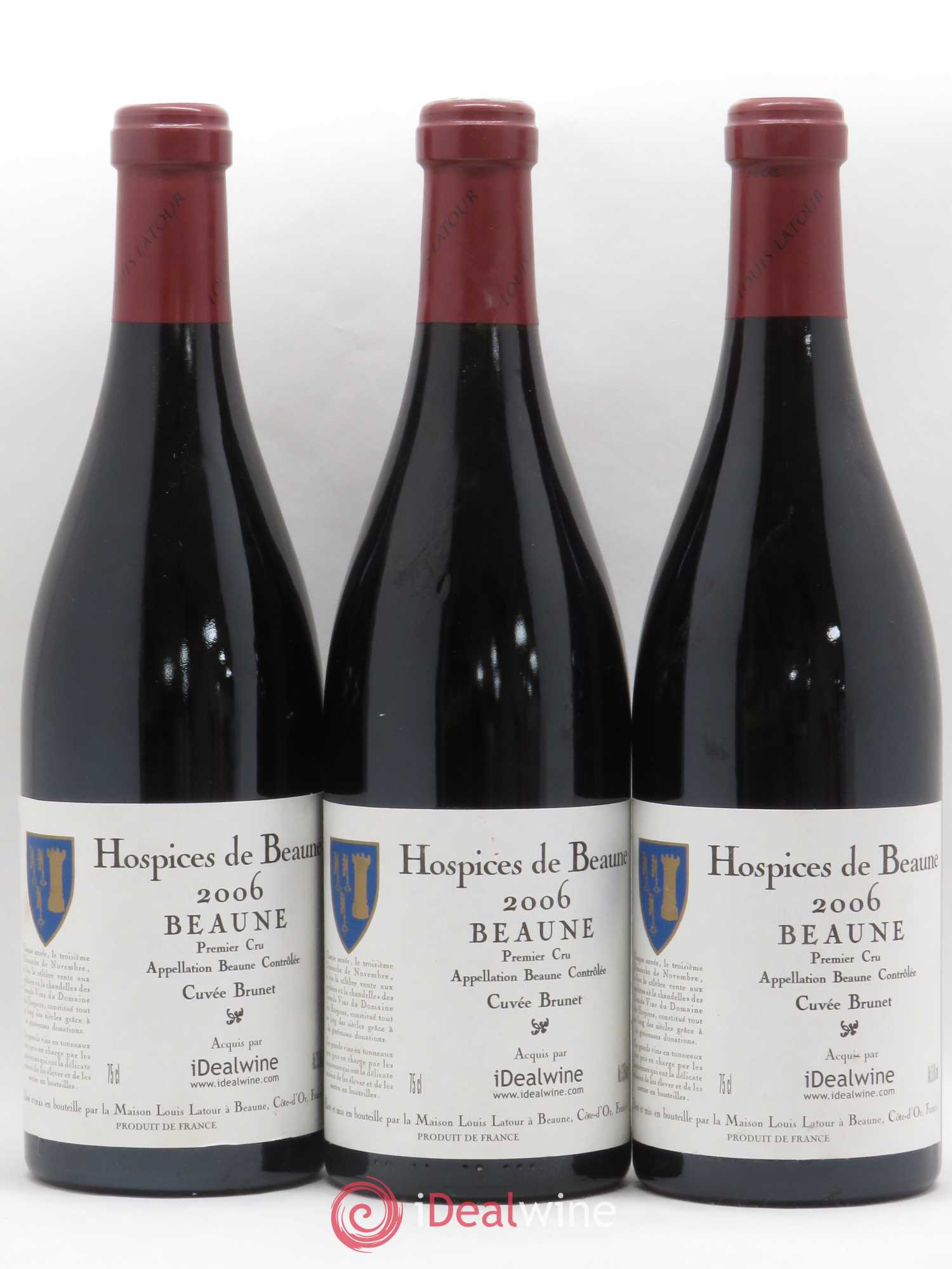 Beaune 1er Cru Cuvée Brunet Hospices de Beaune Louis Latour 2006 - Lot de 3 bouteilles - 0