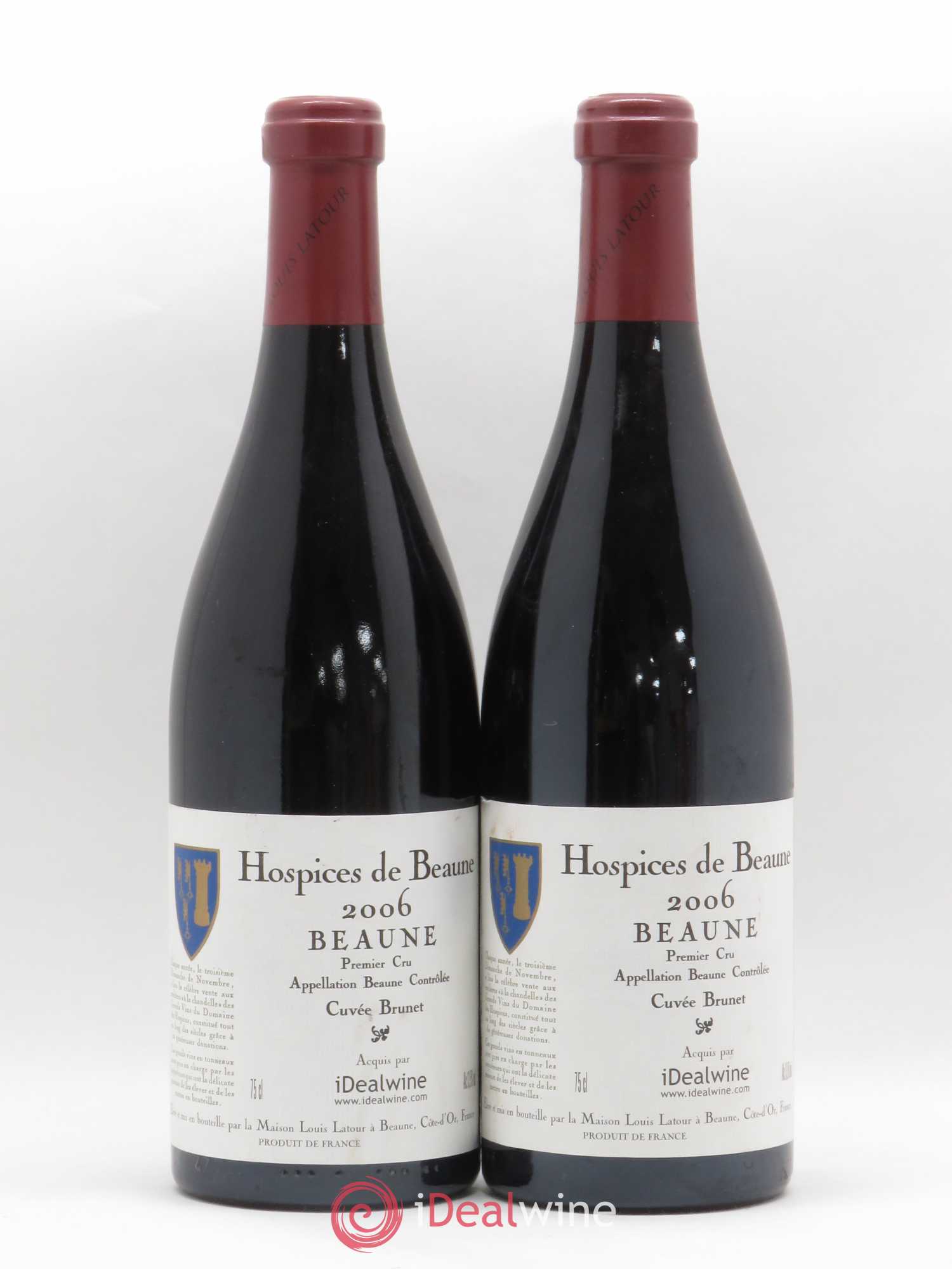 Beaune 1er Cru Cuvée Brunet Hospices de Beaune Louis Latour 2006 - Lot de 2 bouteilles - 0