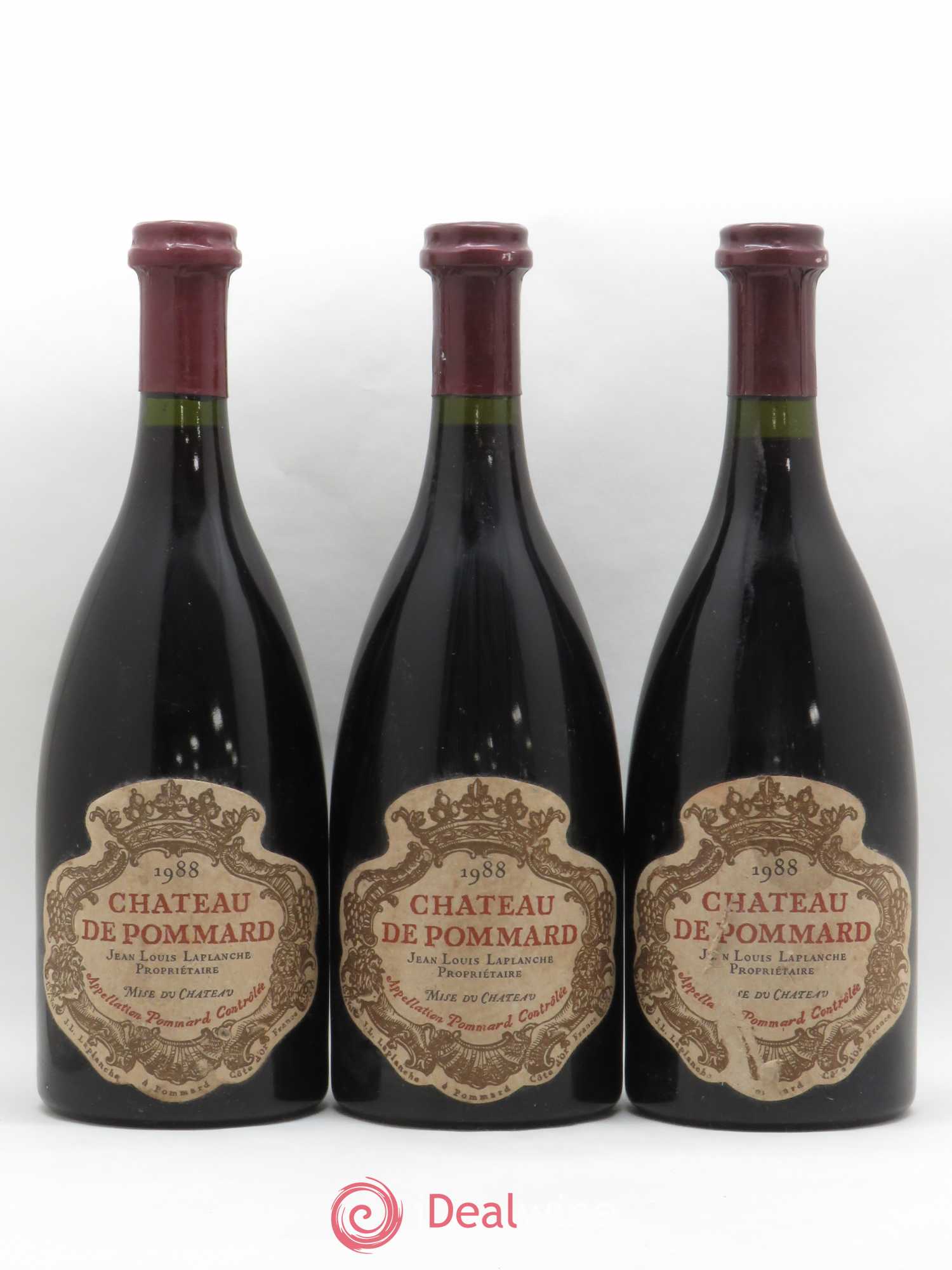 Pommard Château de Pommard 1988 - Lot de 3 bouteilles - 0
