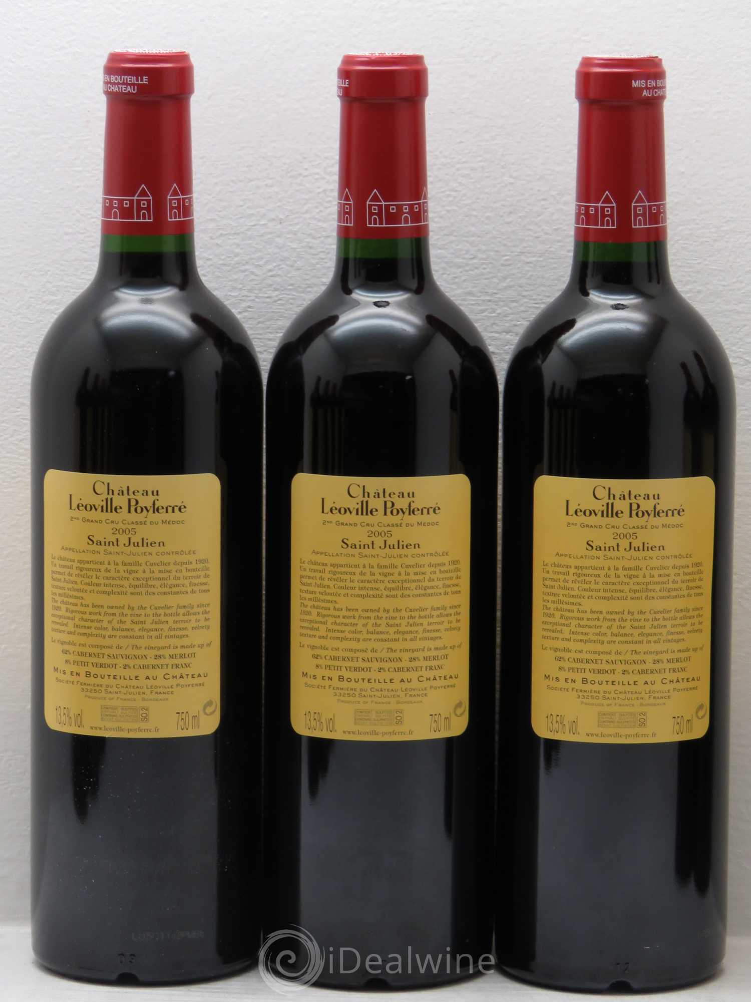 Château Léoville Poyferré 2ème Grand Cru Classé 2005 - Lot de 12 bouteilles - 2