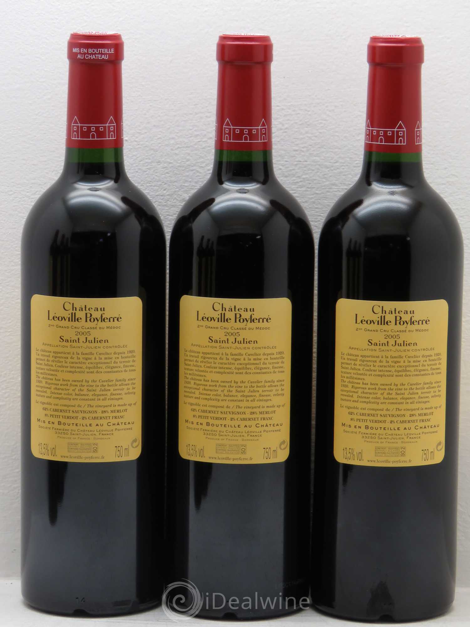 Château Léoville Poyferré 2ème Grand Cru Classé 2005 - Lot de 12 bouteilles - 4