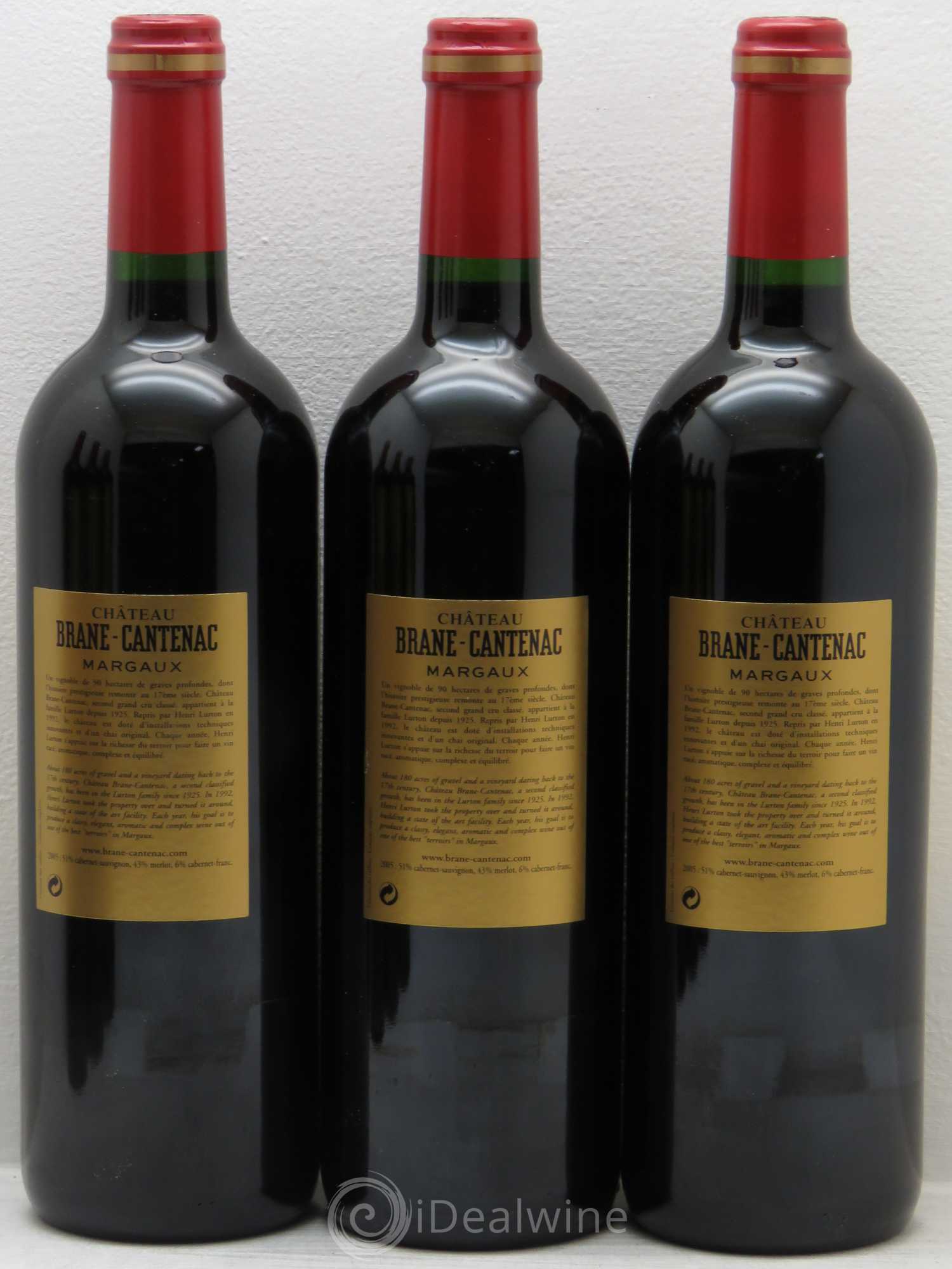 Château Brane Cantenac 2ème Grand Cru Classé 2005 - Lot de 12 bouteilles - 2