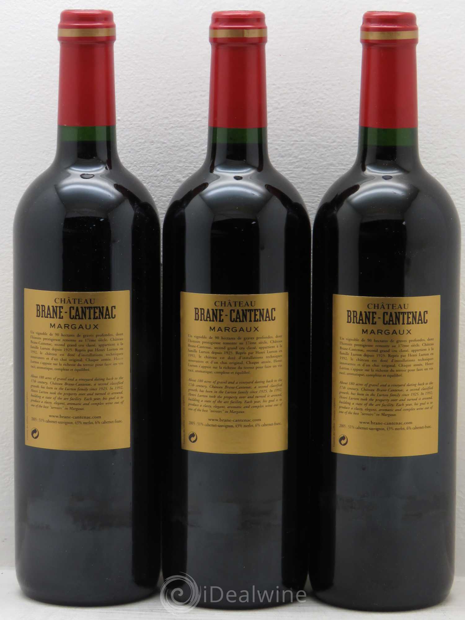 Château Brane Cantenac 2ème Grand Cru Classé 2005 - Lot de 12 bouteilles - 4
