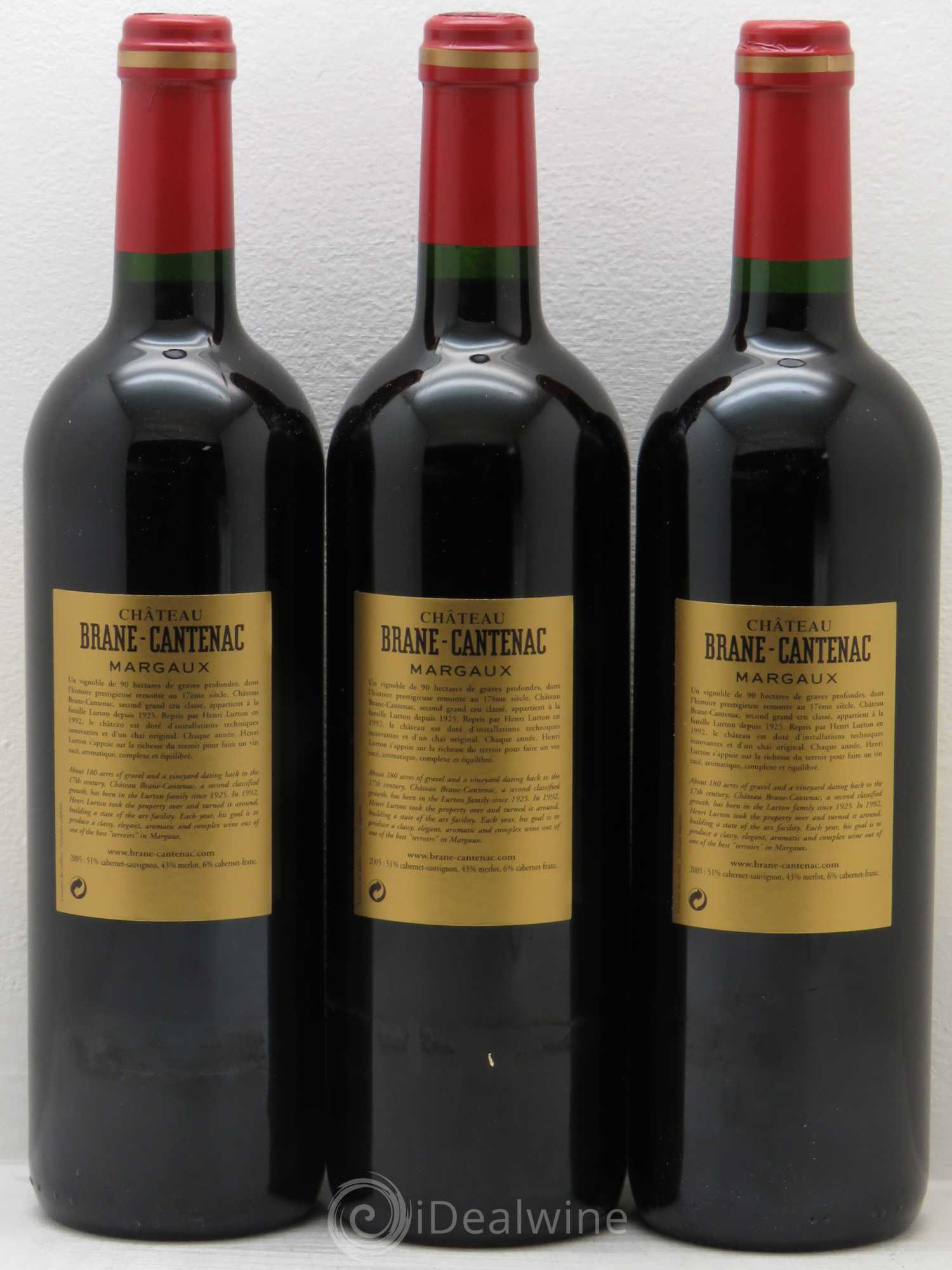 Château Brane Cantenac 2ème Grand Cru Classé 2005 - Lot de 12 bouteilles - 6