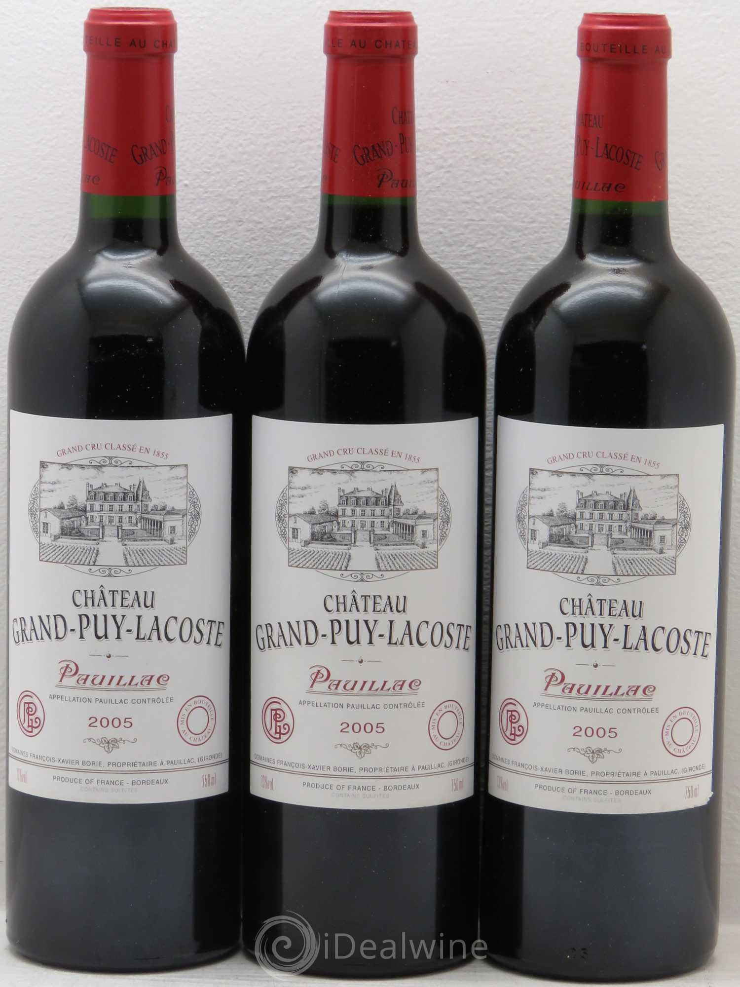 Château Grand Puy Lacoste 5ème Grand Cru Classé 2005 - Lotto di 12 bottiglie - 1
