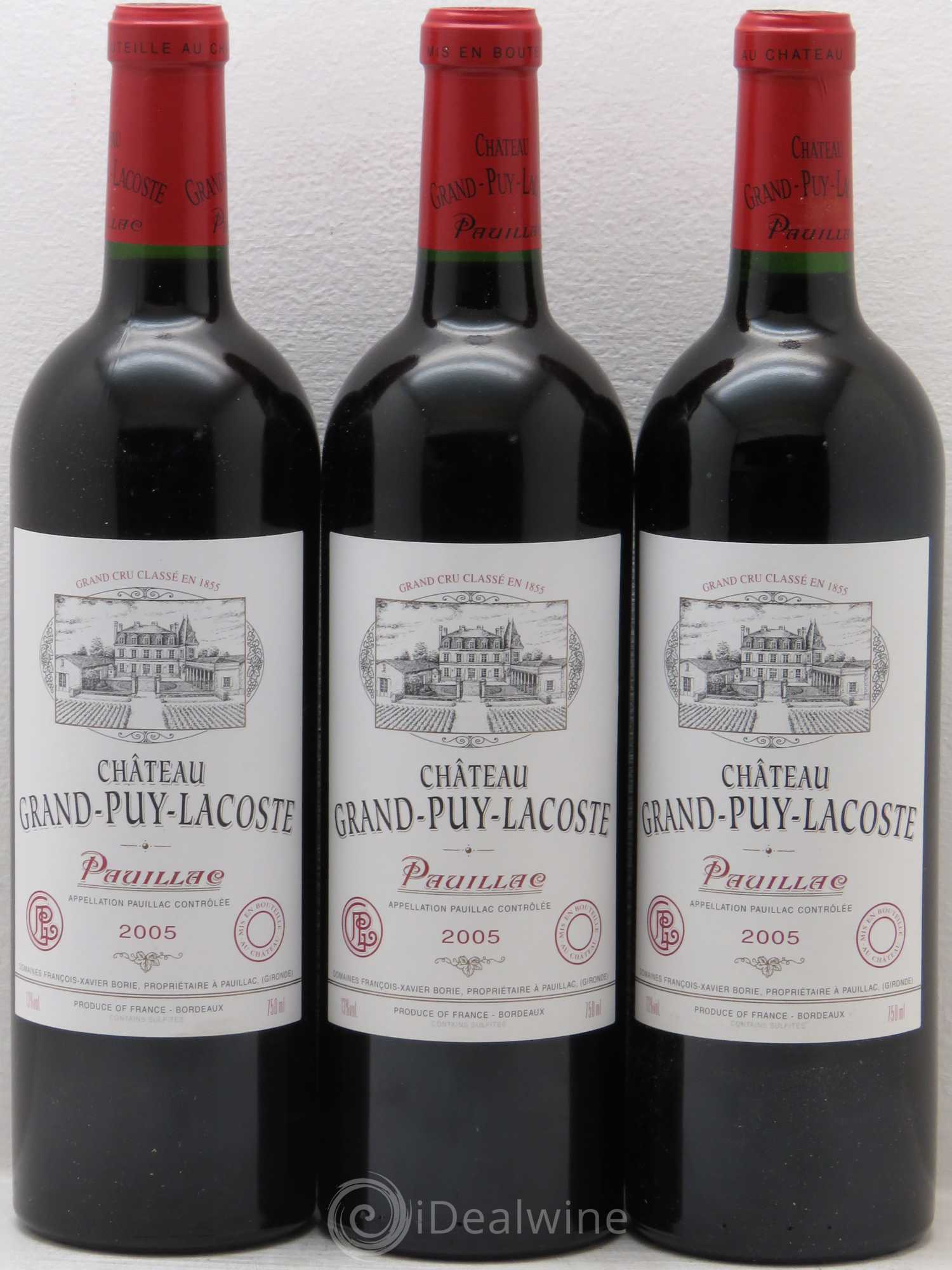 Château Grand Puy Lacoste 5ème Grand Cru Classé 2005 - Lotto di 12 bottiglie - 3