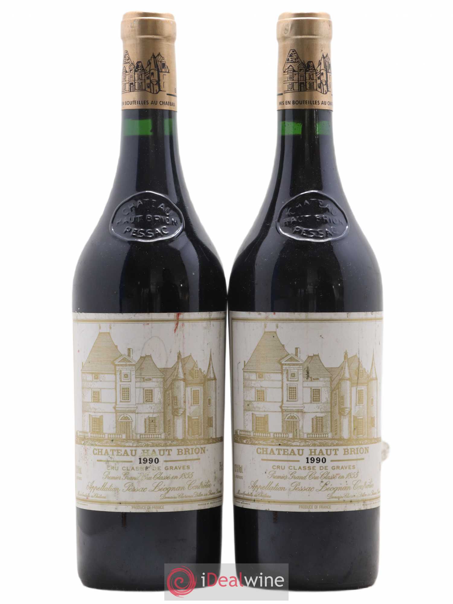 Château Haut Brion 1er Grand Cru Classé 1990 - Lot de 2 bouteilles - 0