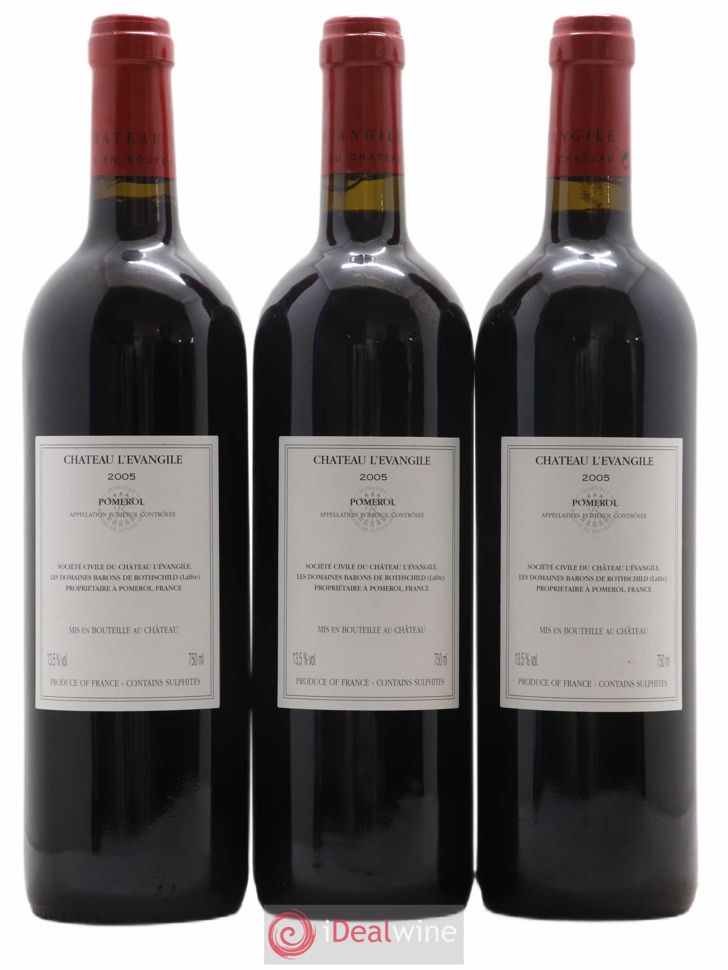 Château l' Évangile 2005 - Lot de 3 bouteilles - 1