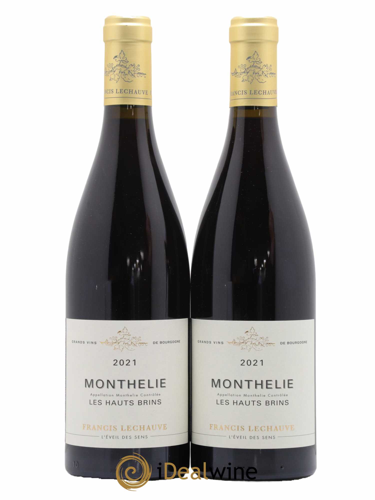 Monthélie Les Hauts Brins Domaine Francis Lechauve 2021 - Lot de 2 bouteilles - 0