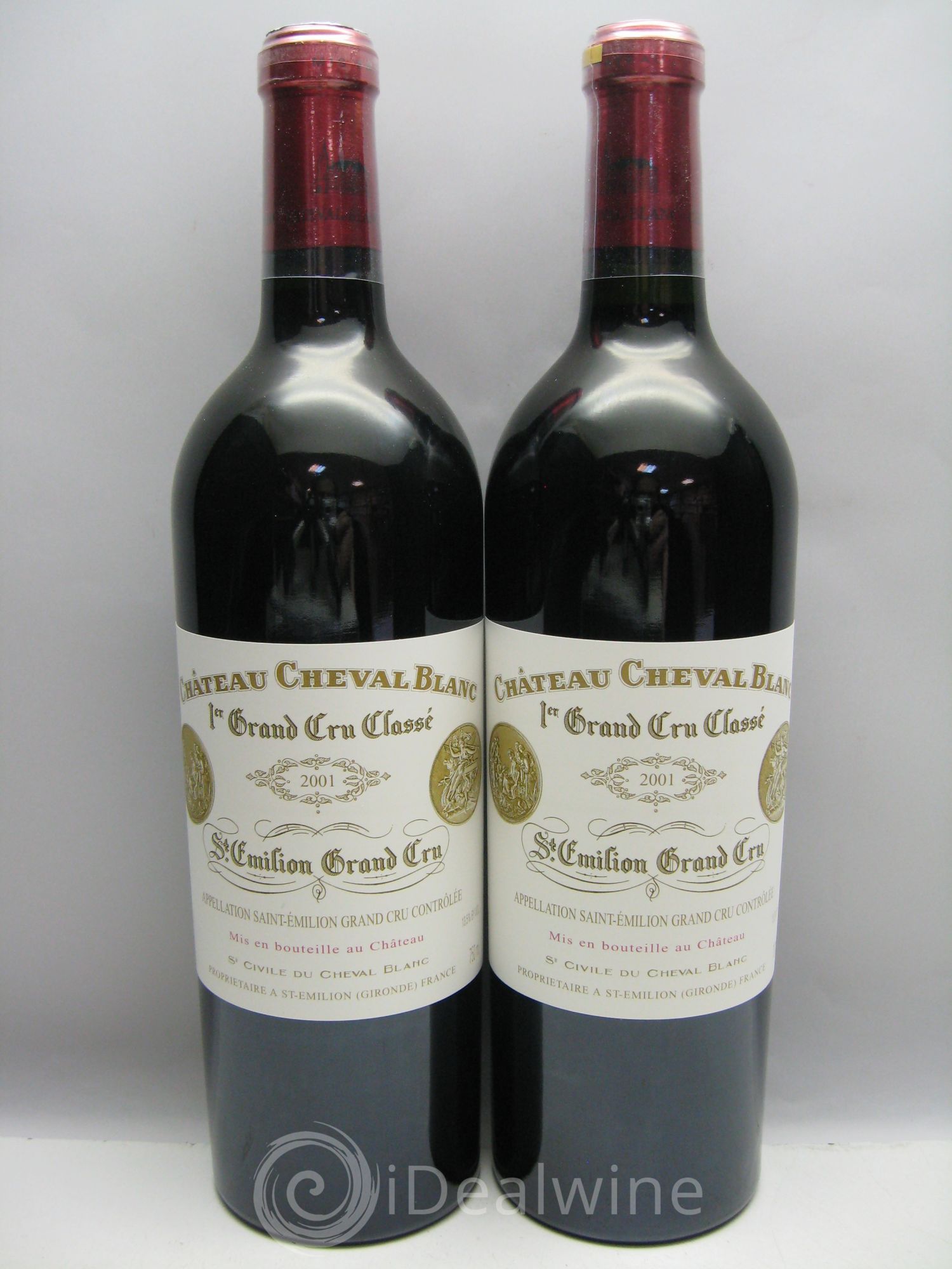 Château Cheval Blanc 1er Grand Cru Classé A 2001 - Lot de 12 bouteilles - 1