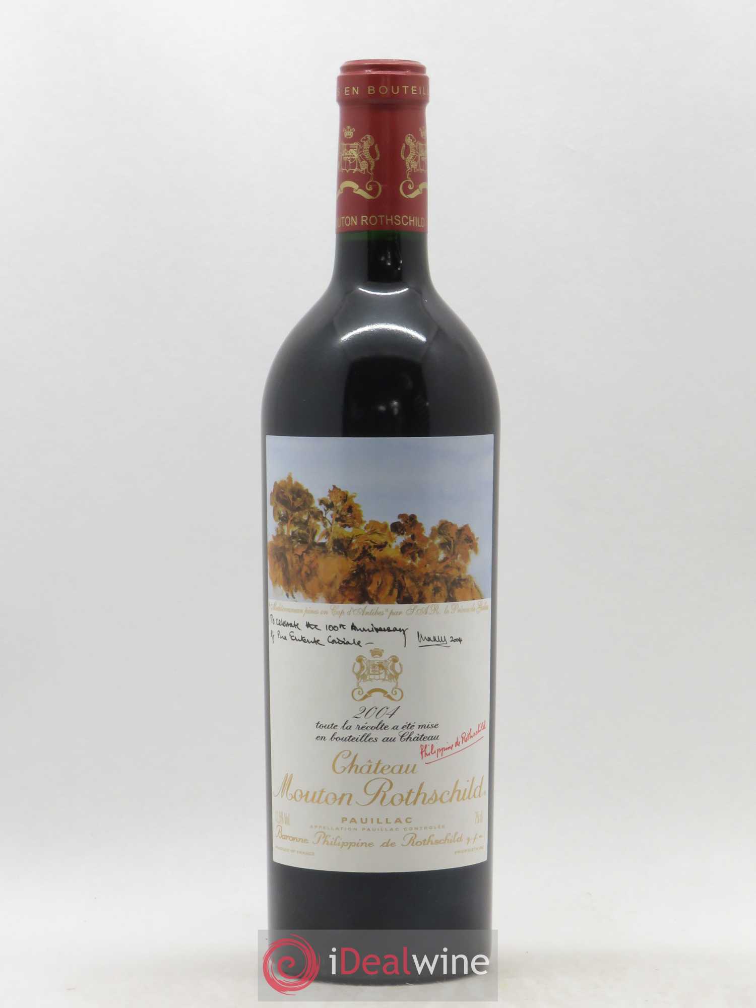 Château Mouton Rothschild 1er Grand Cru Classé 2004 - Lot de 1 bouteille - 0