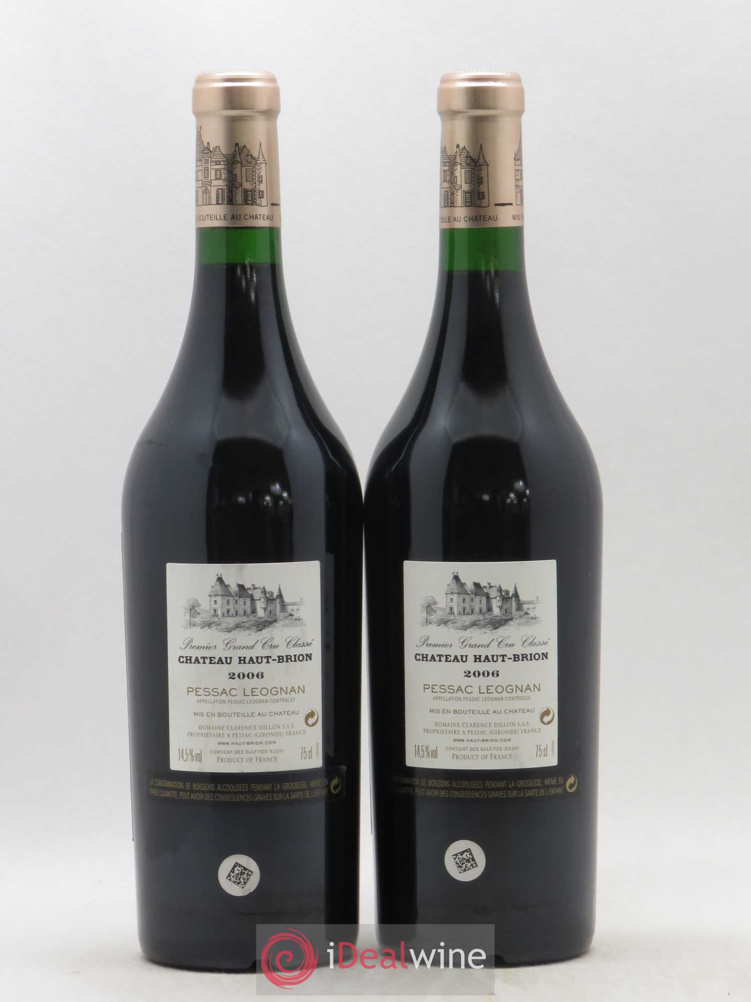 Château Haut Brion 1er Grand Cru Classé 2006 - Lot de 2 bouteilles - 1