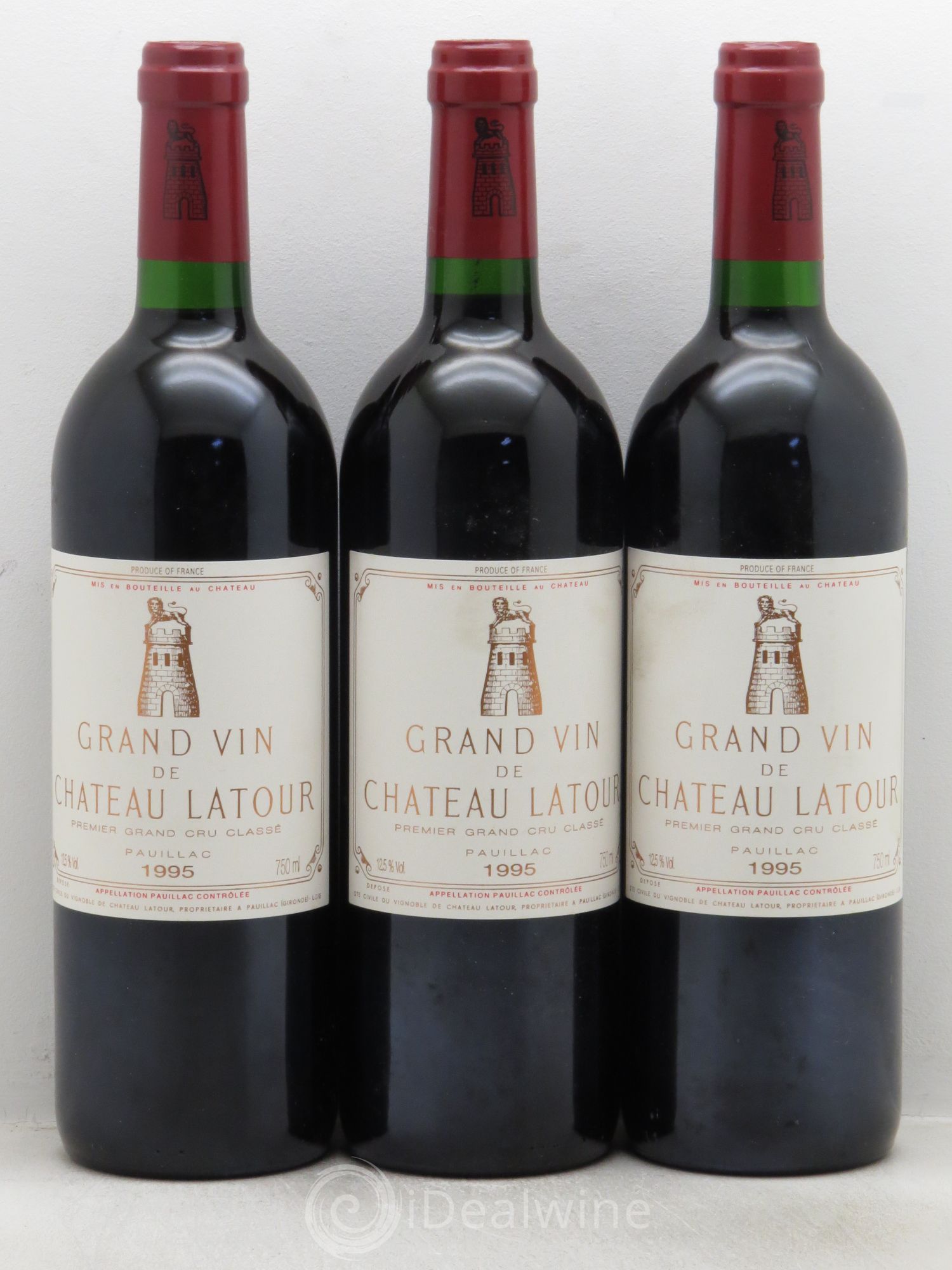 Château Latour 1er Grand Cru Classé 1995 - Lot de 3 bouteilles - 0
