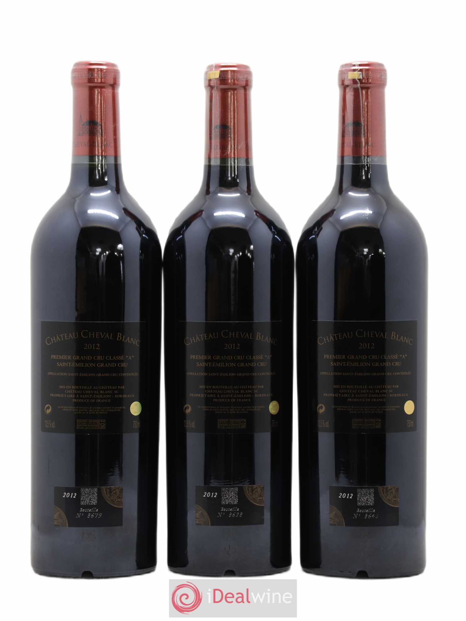 Château Cheval Blanc 1er Grand Cru Classé A 2012 - Lot de 3 bouteilles - 1
