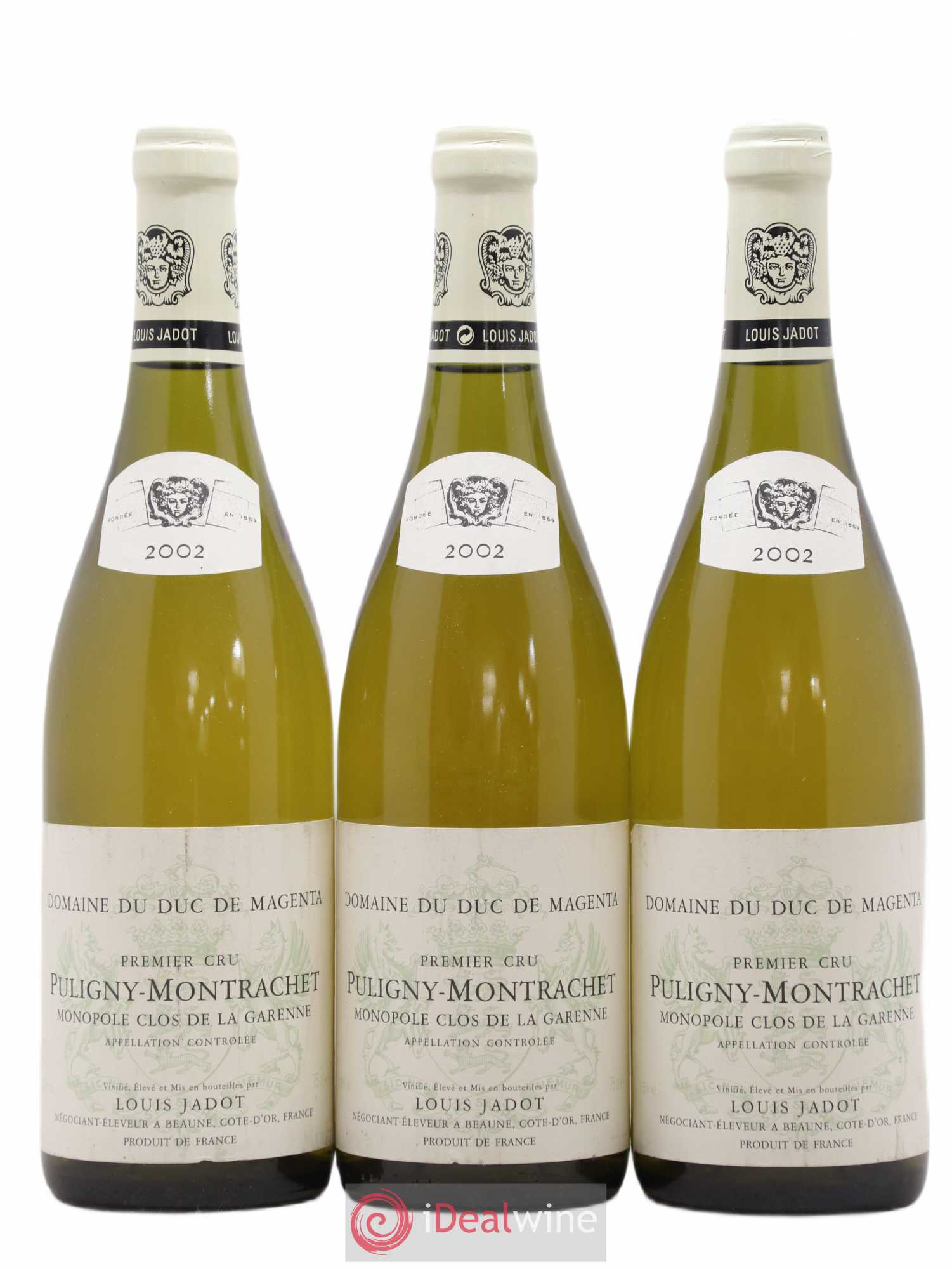 Puligny-Montrachet 1er Cru La Garenne - Domaine Duc de Magenta Maison Louis Jadot 2002 - Lot de 3 bouteilles - 0