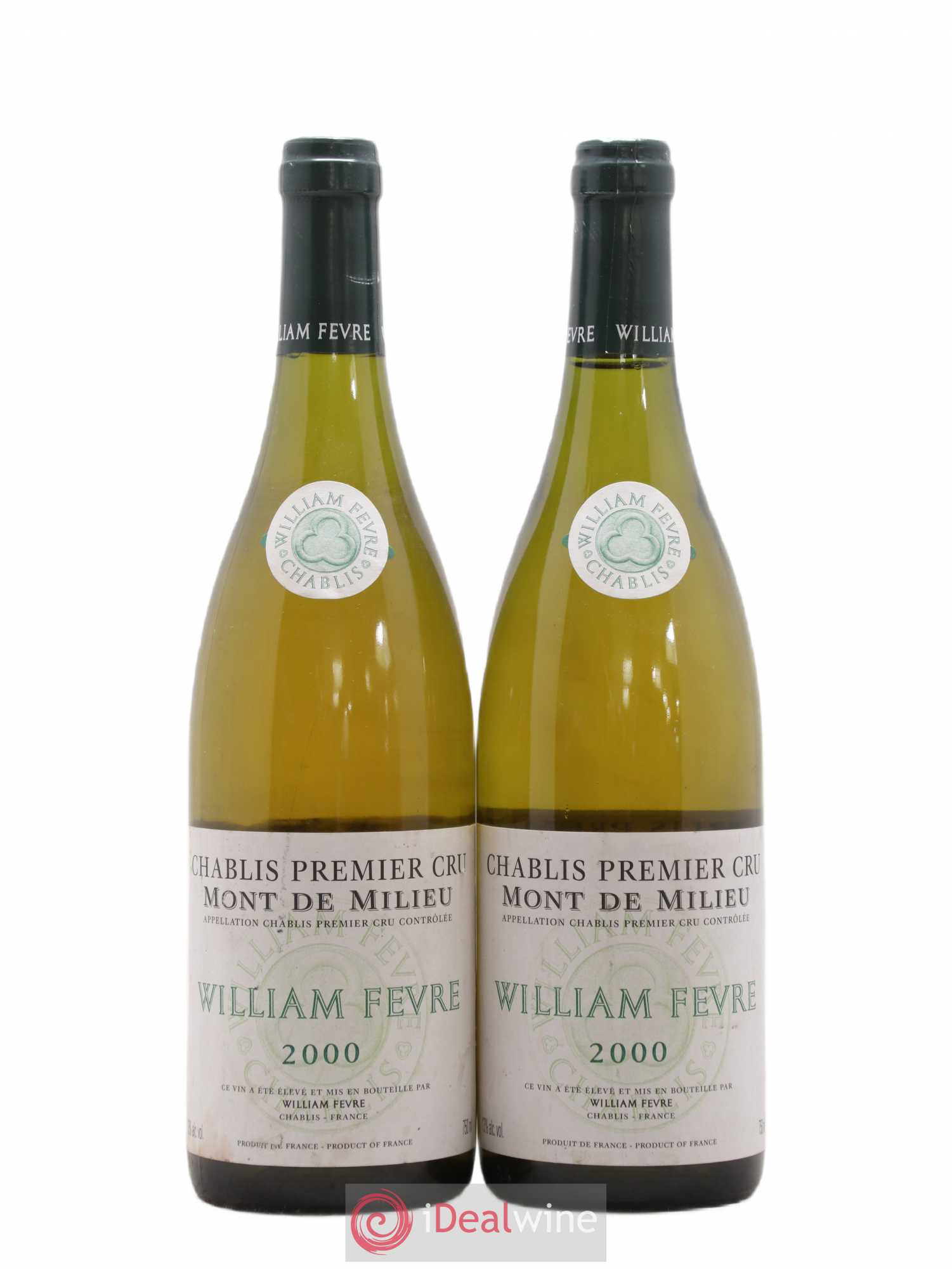 Chablis 1er Cru Mont de Milieu William Fèvre 2000 - Lot de 2 bouteilles - 0