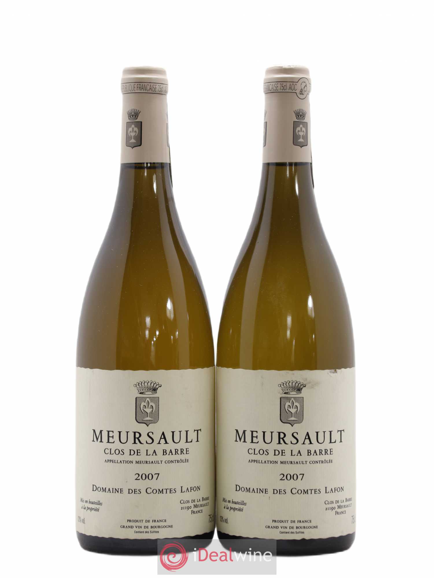 Meursault Clos de la Barre Comtes Lafon (Domaine des) 2007 - Lot de 2 bouteilles - 0