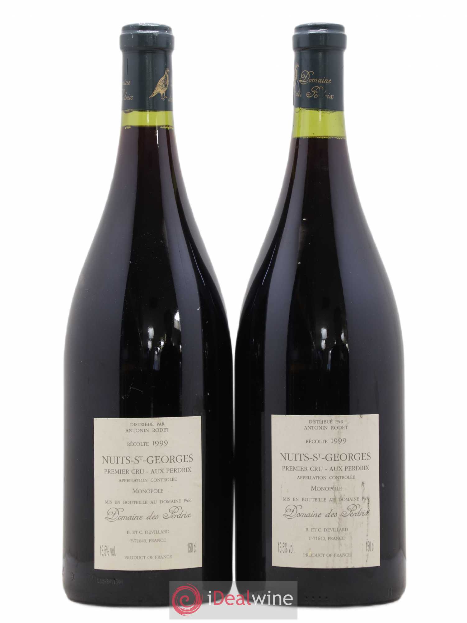Nuits-Saint-Georges 1er Cru Aux Perdrix Perdrix (Domaine des) 1999 - Lot de 2 magnums - 1