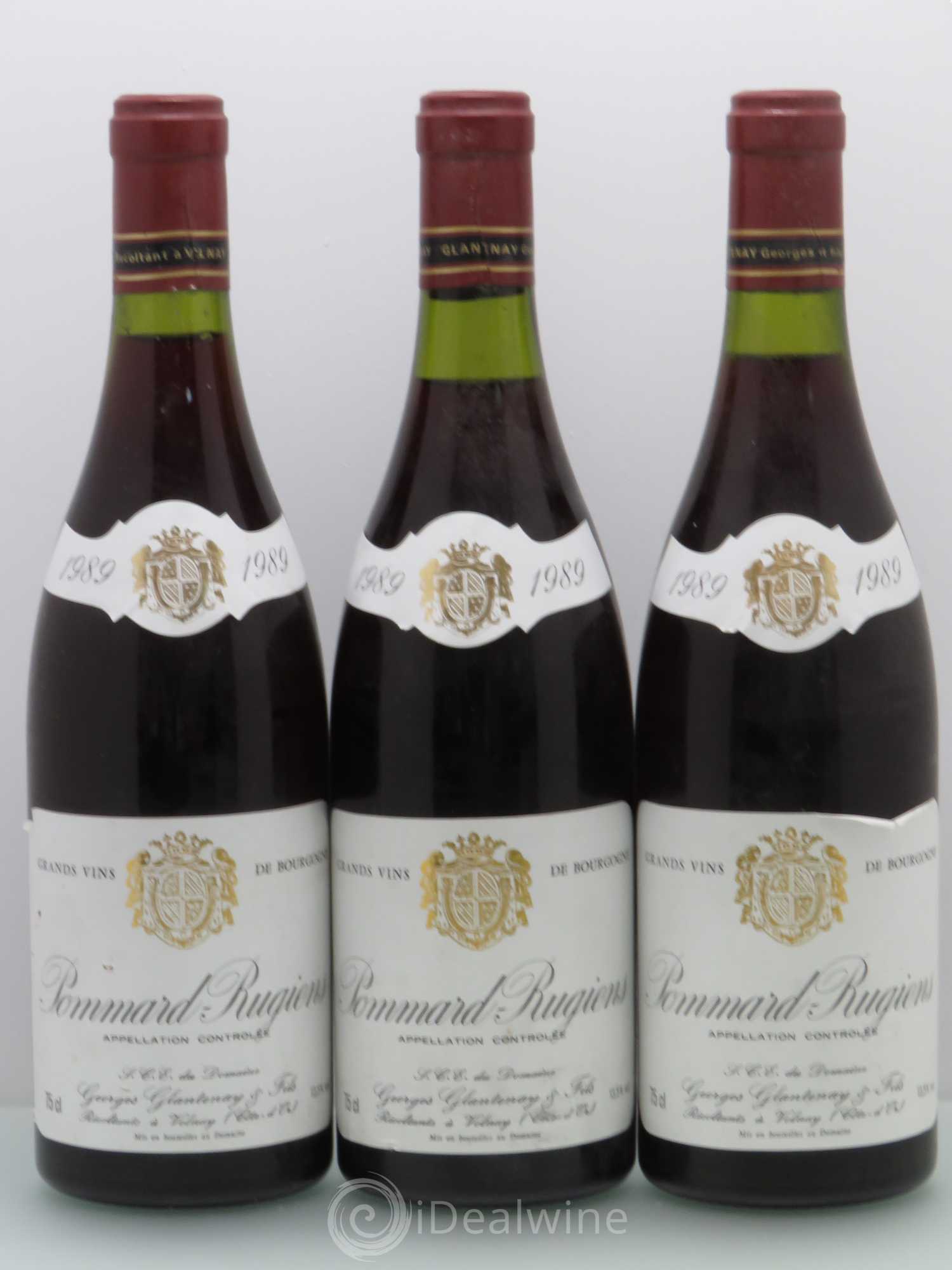 Pommard 1er Cru Rugiens - Glantenay (sans prix de réserve) 1989 - Lot de 3 bouteilles - 0