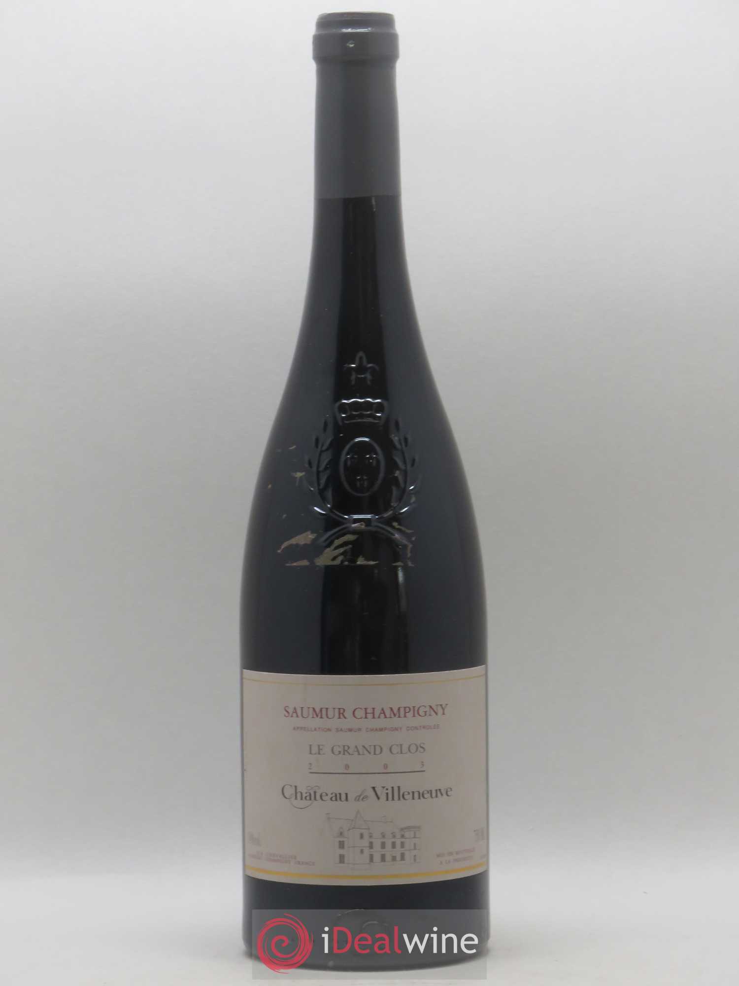 Saumur-Champigny Le Grand Clos Château de Villeneuve 2003 - Lot de 1 bouteille - 0