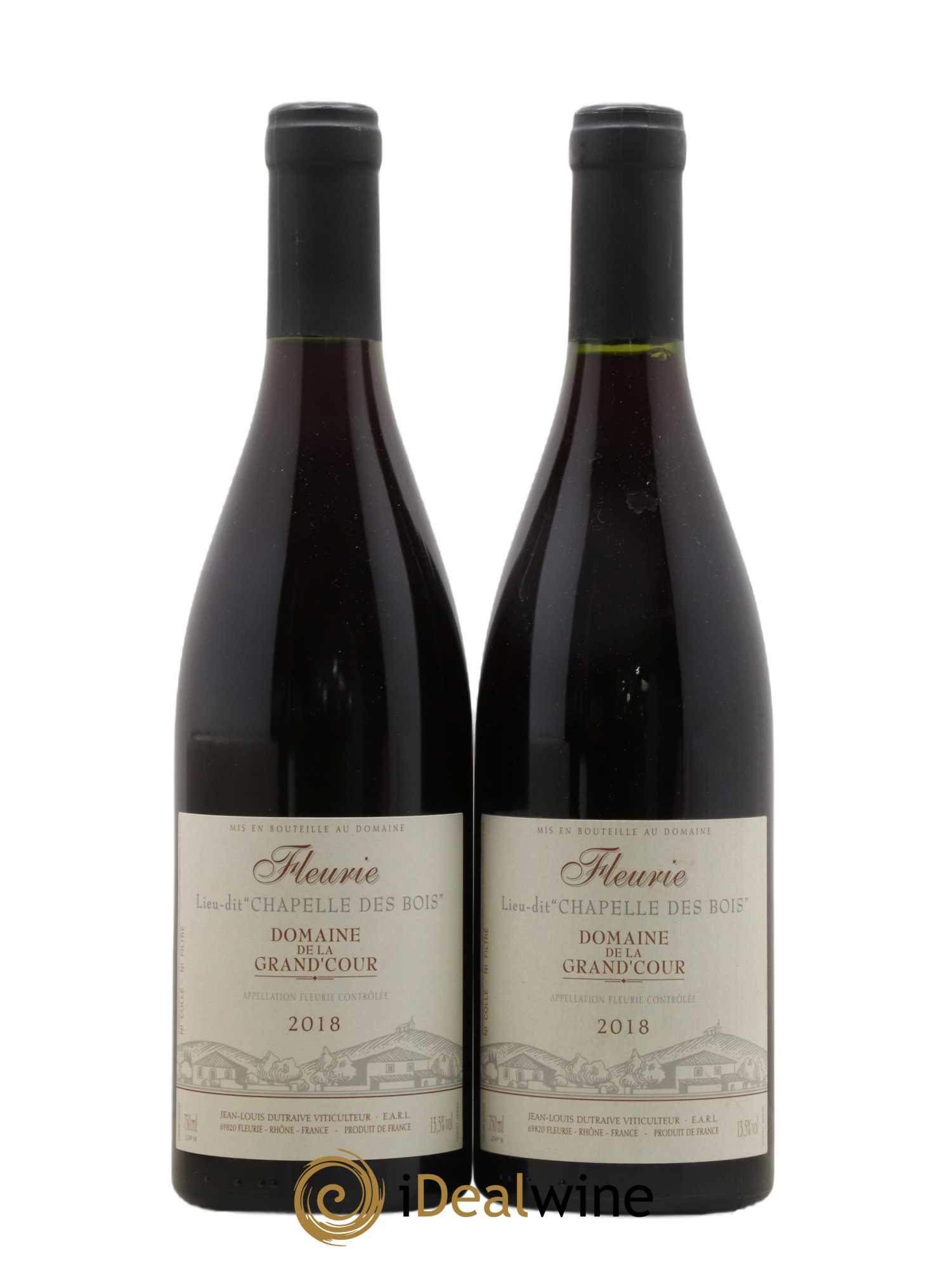 Fleurie Chapelle des bois Grand'cour (Domaine de la) - Jean-Louis Dutraive 2018 - Lot of 2 bottles - 0