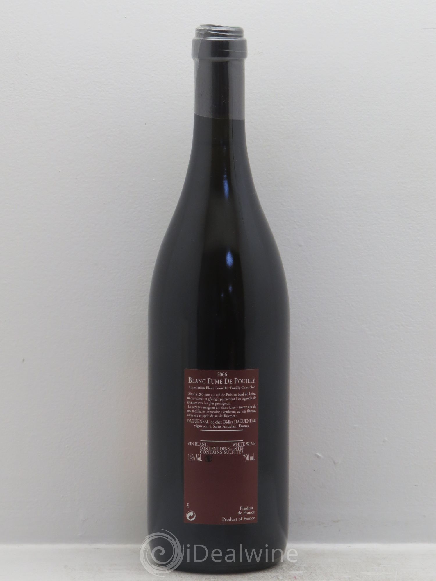 Vin de France (anciennement Pouilly-Fumé) Pur Sang Dagueneau (Domaine Didier - Louis-Benjamin) 2006 - Lot de 1 bouteille - 1