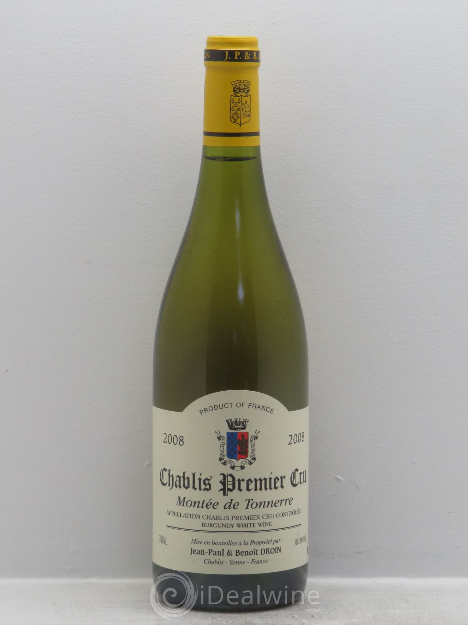 Chablis 1er Cru Montée de Tonnerre Jean-Paul & Benoît Droin (Domaine) 2008 - Posten von 1 Flasche - 0