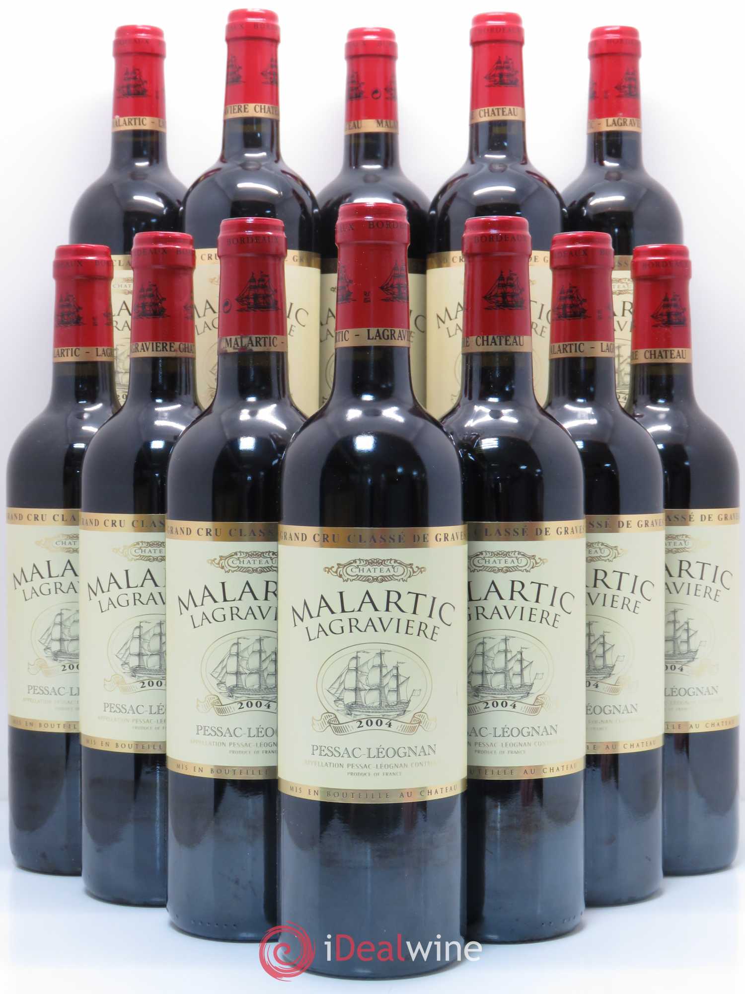 Château Malartic-Lagravière Cru Classé de Graves 2004 - Lot de 12 bouteilles - 0