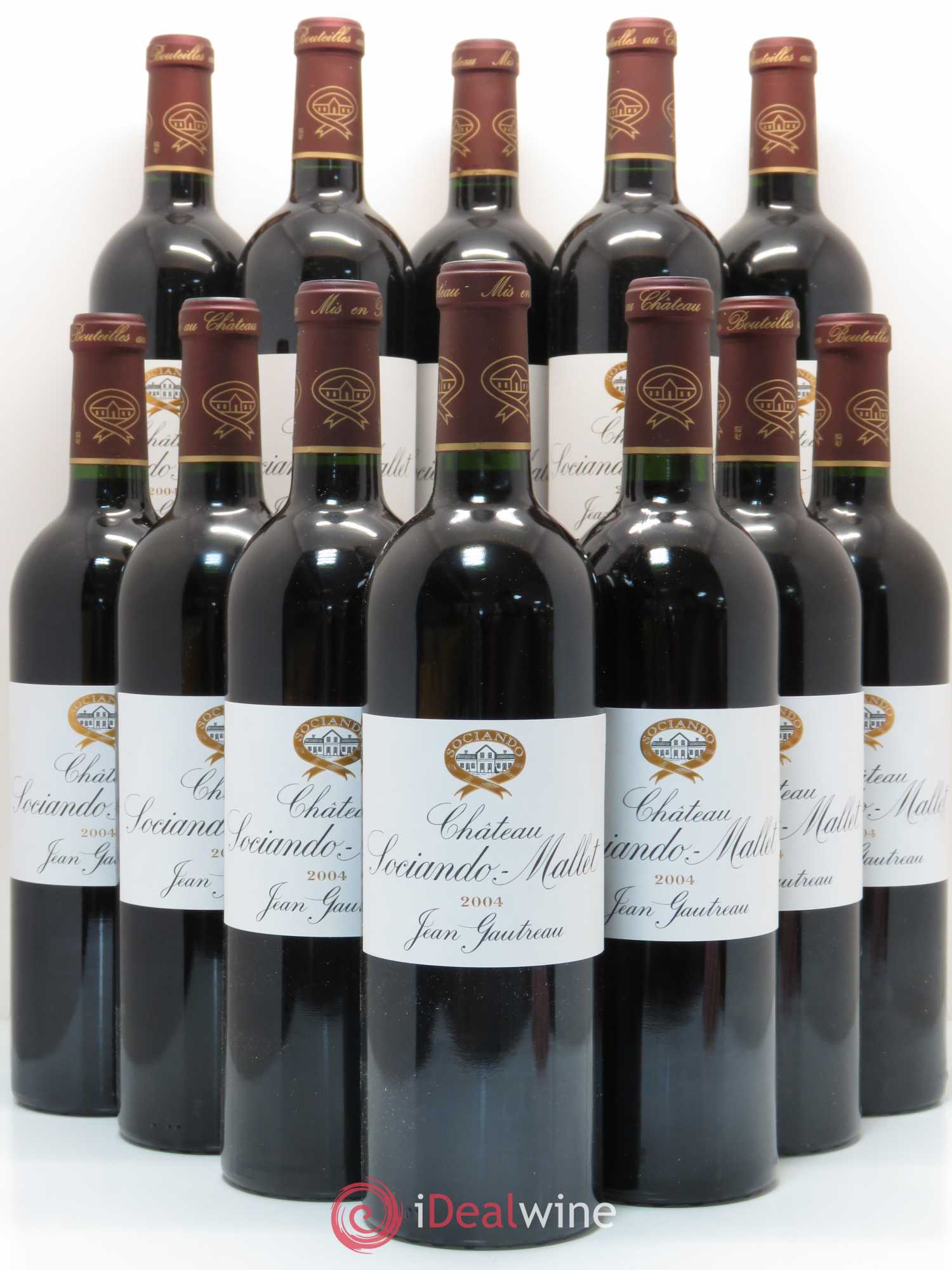 Château Sociando Mallet 2004 - Lot de 12 bouteilles - 0
