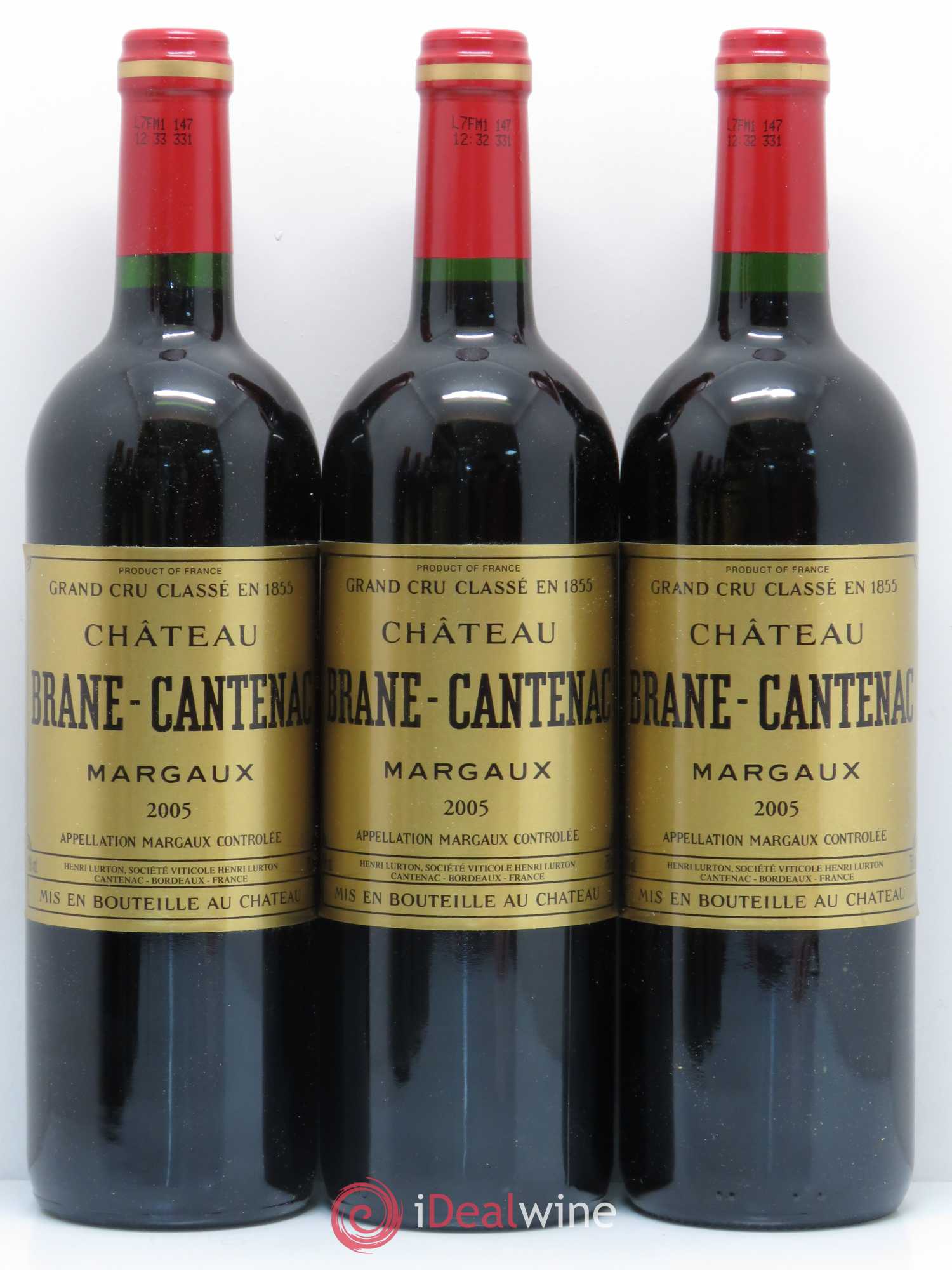 Château Brane Cantenac 2ème Grand Cru Classé 2005 - Lot de 12 bouteilles - 1