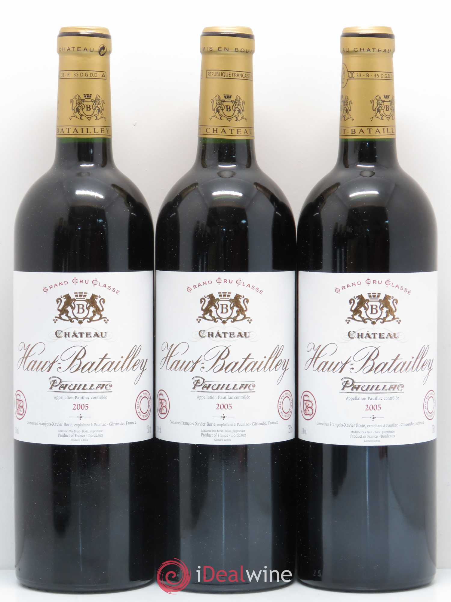 Château Haut Batailley 5ème Grand Cru Classé 2005 - Lot de 12 bouteilles - 1