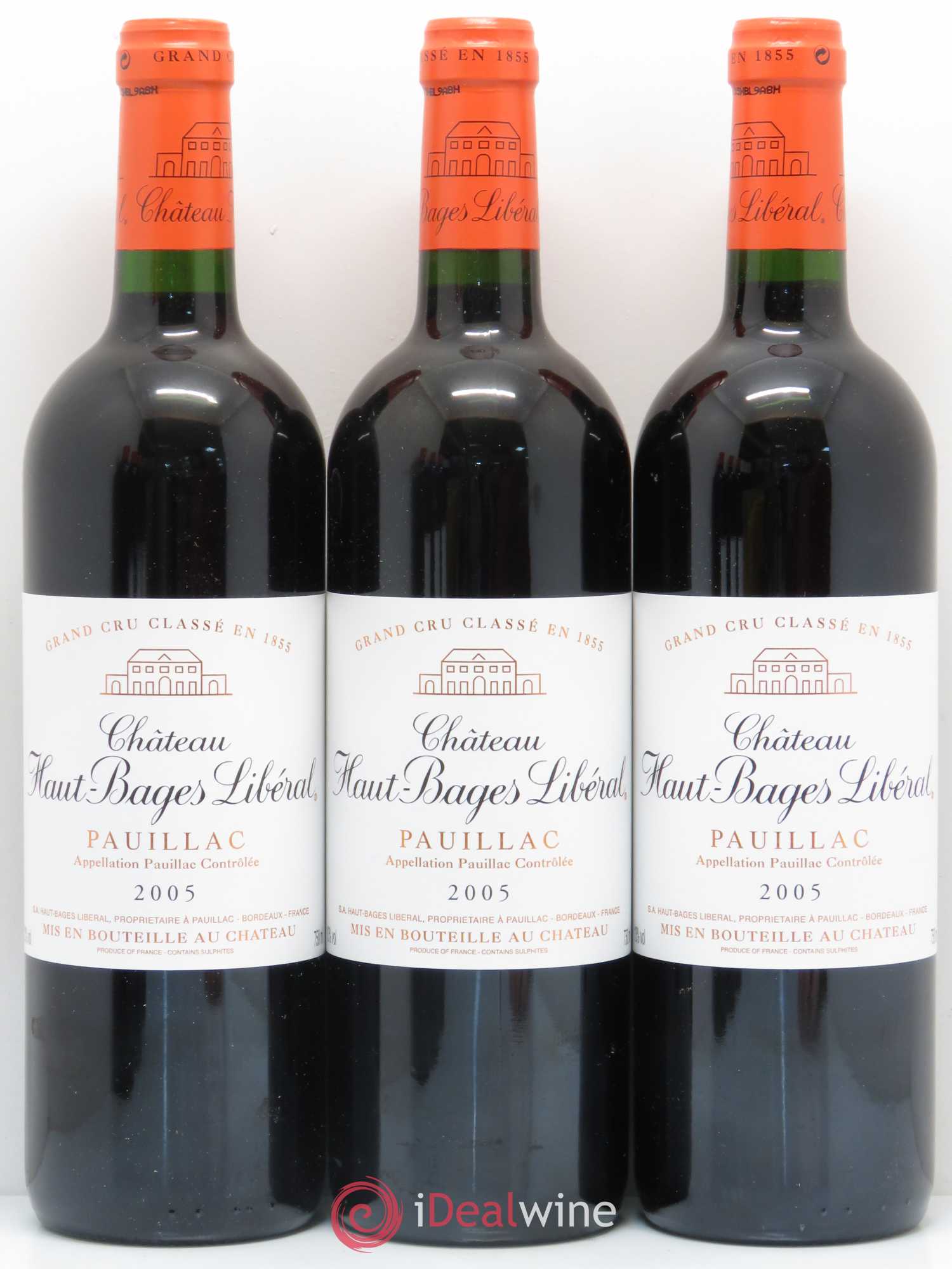 Château Haut Bages Libéral 5ème Grand Cru Classé 2005 - Lot de 12 bouteilles - 1
