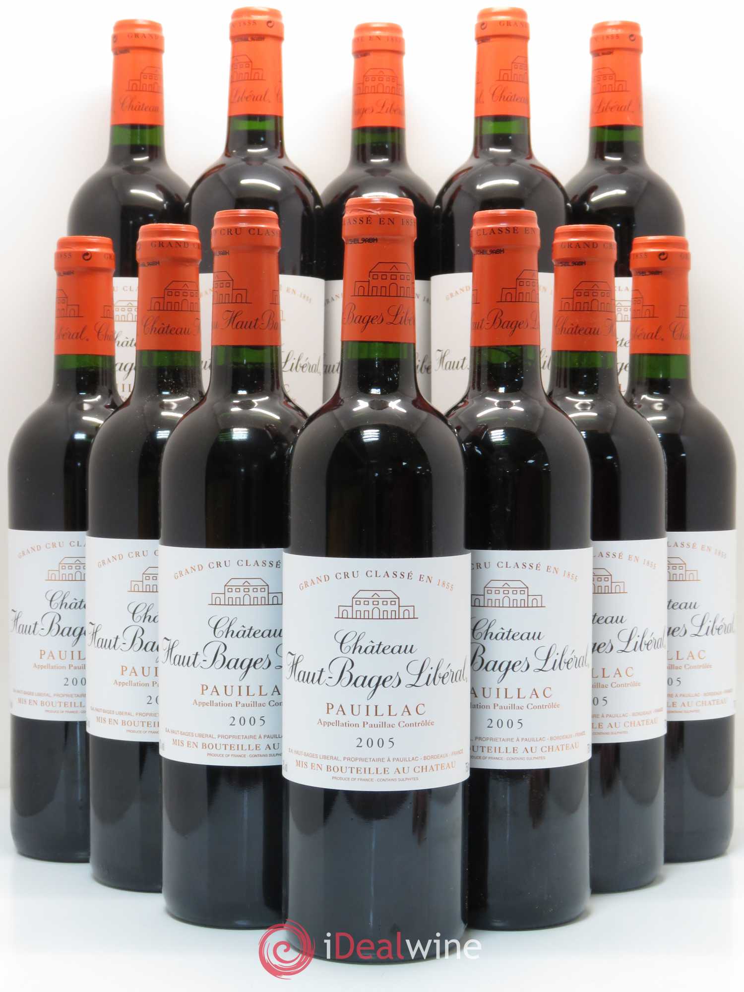 Château Haut Bages Libéral 5ème Grand Cru Classé 2005 - Lot de 12 bouteilles - 0