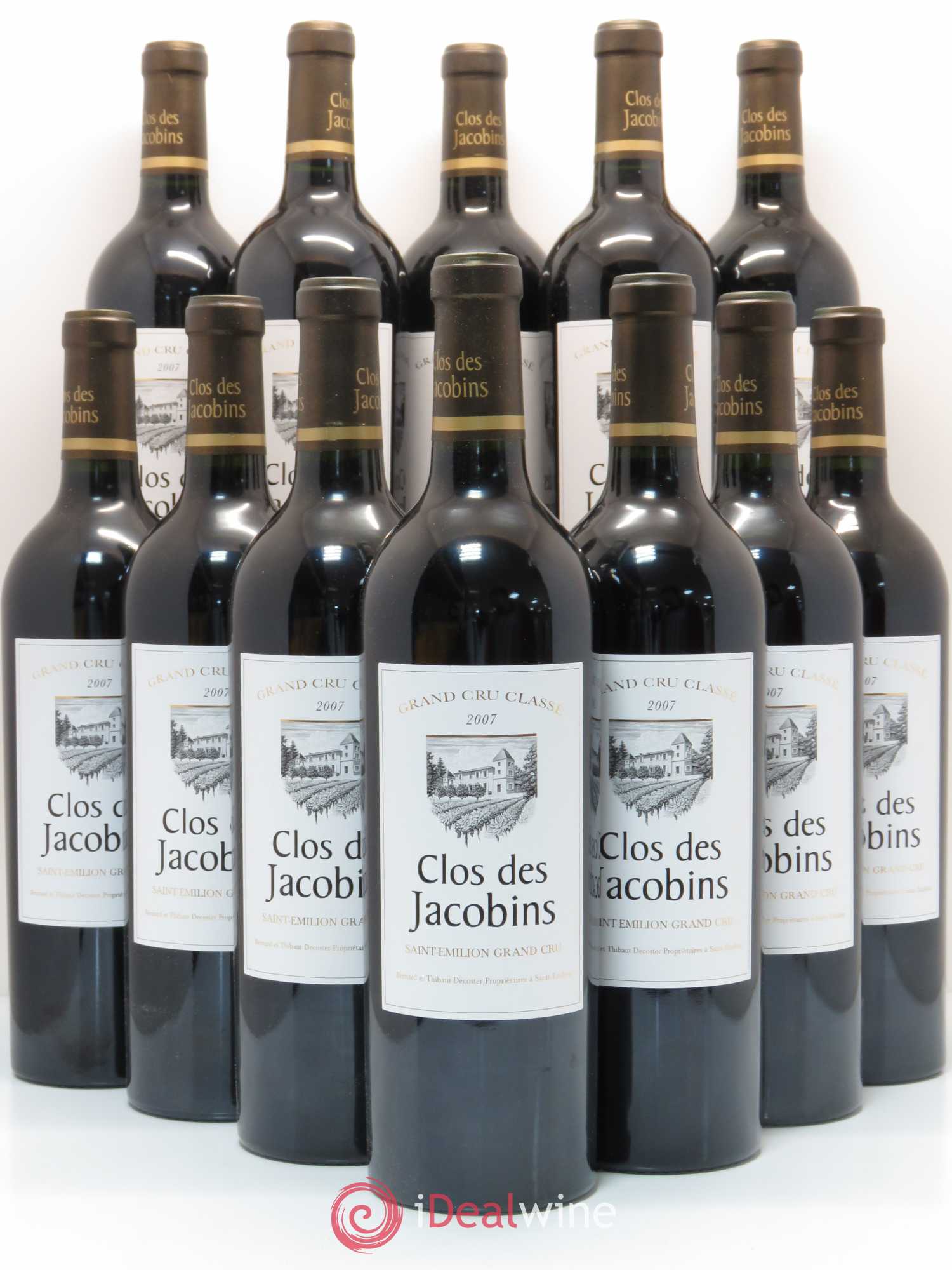 Château Clos des Jacobins Grand Cru Classé 2007 - Lot de 12 bouteilles - 0