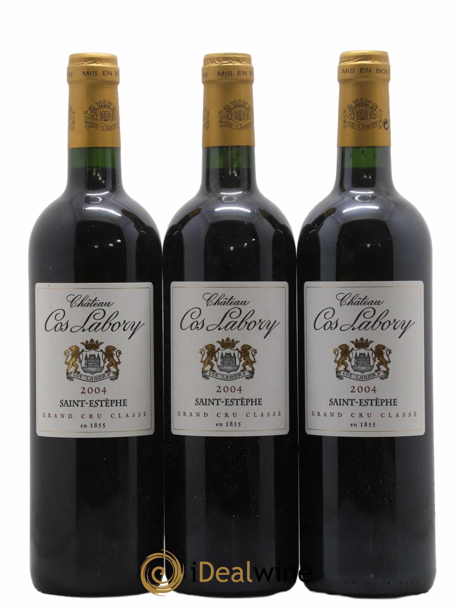 Château Cos Labory 5ème Grand Cru Classé 2004 - Lot de 3 bouteilles - 0