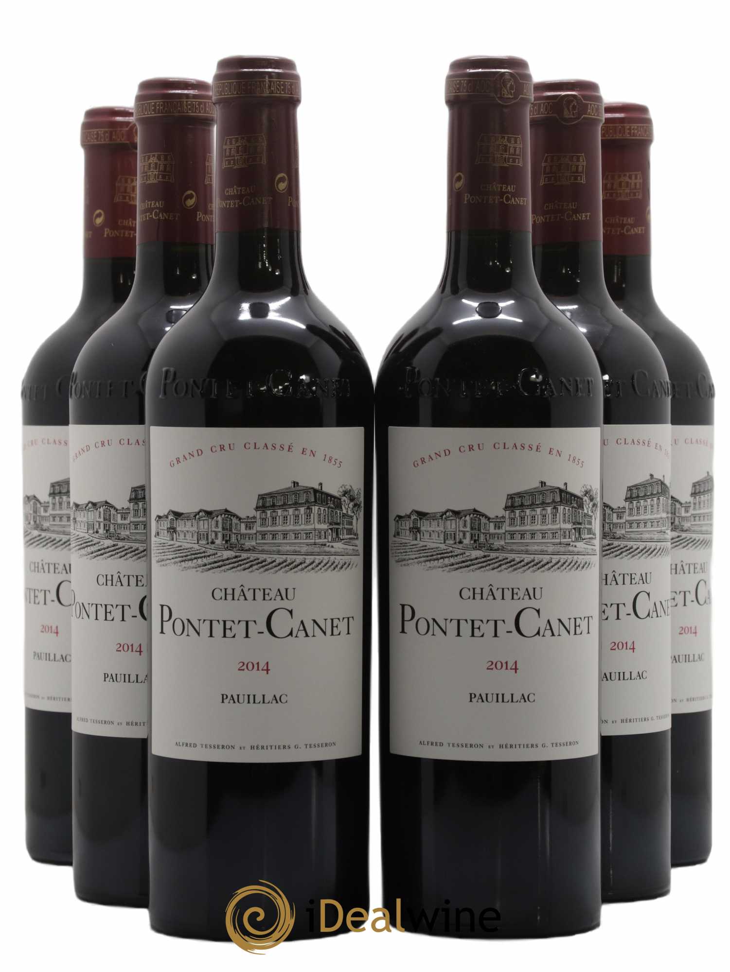 Château Pontet Canet 5ème Grand Cru Classé 2014 - Lot de 6 bouteilles - 0