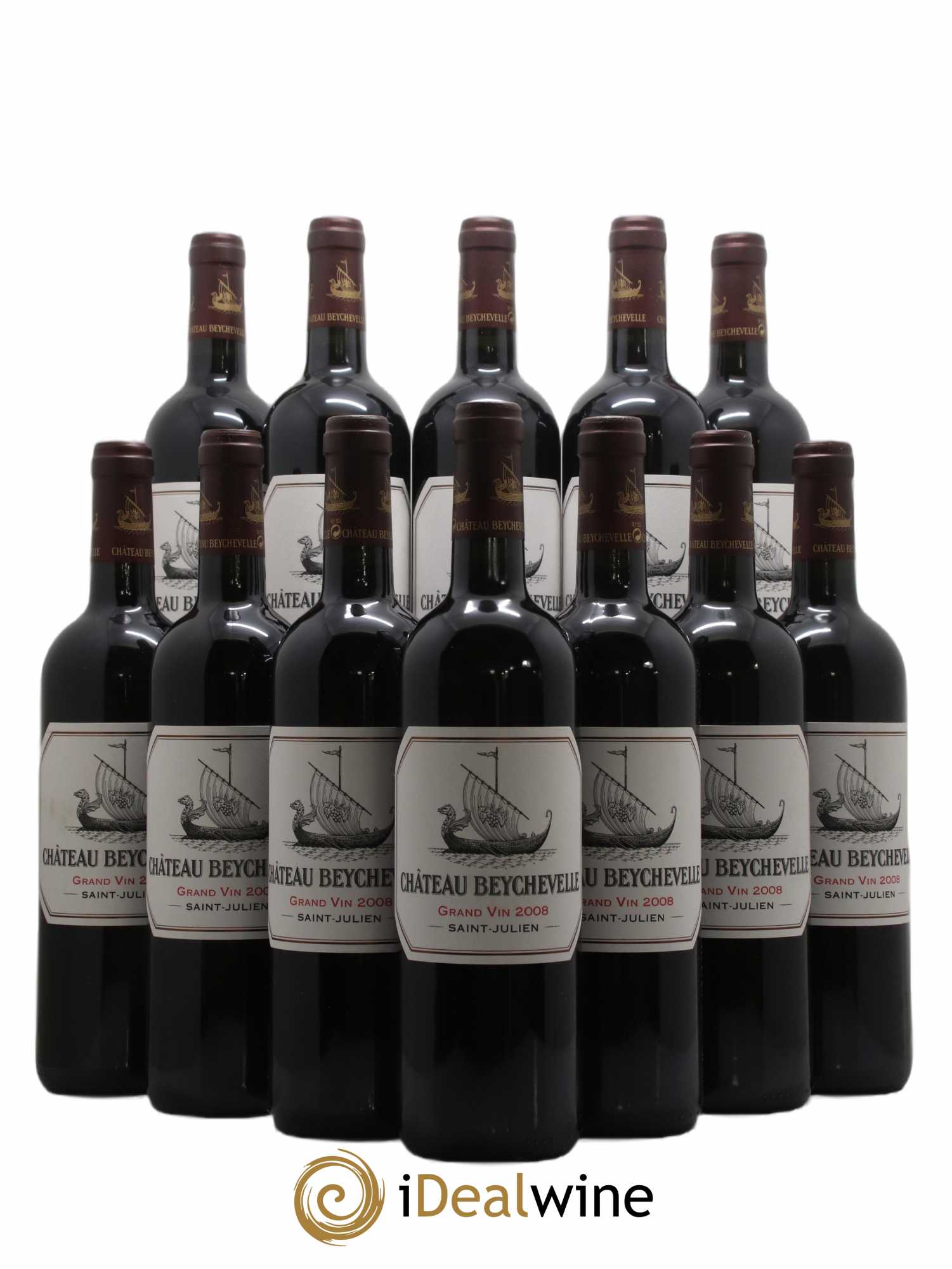 Château Beychevelle 4ème Grand Cru Classé 2008 - Lot de 12 bouteilles - 0