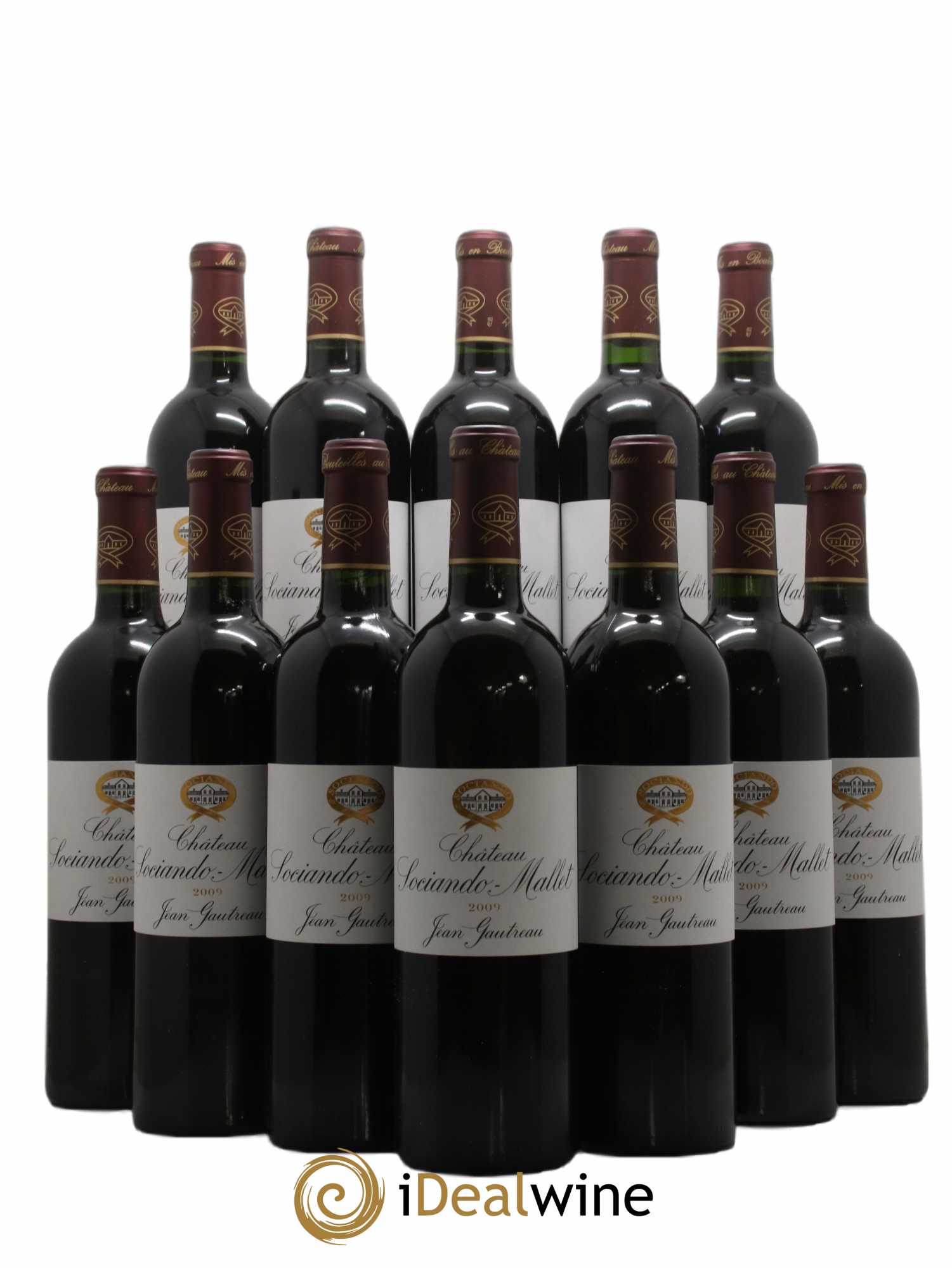 Château Sociando Mallet 2009 - Lot de 12 bouteilles - 0