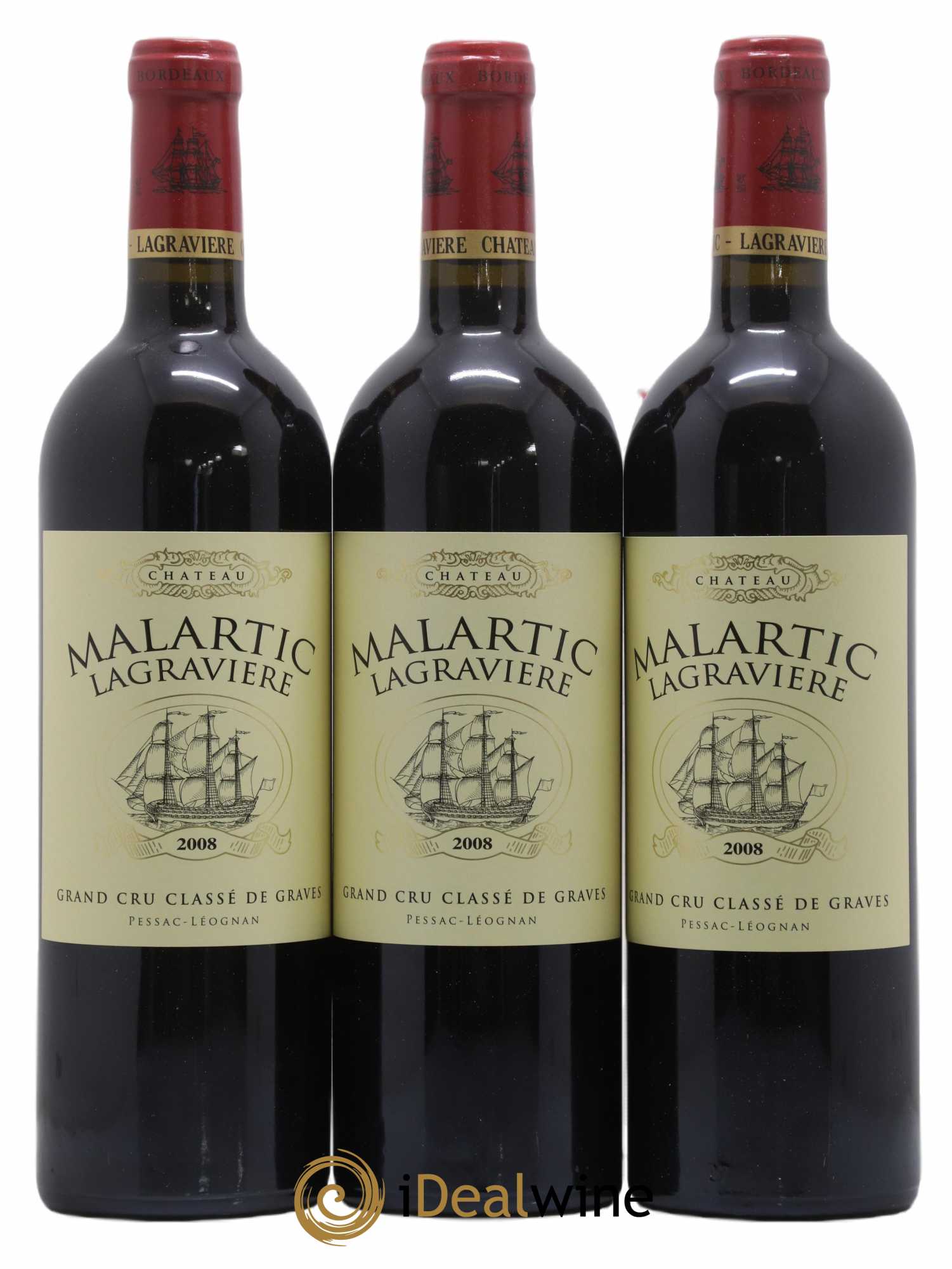 Château Malartic-Lagravière Cru Classé de Graves 2008 - Lot of 12 bottles - 4