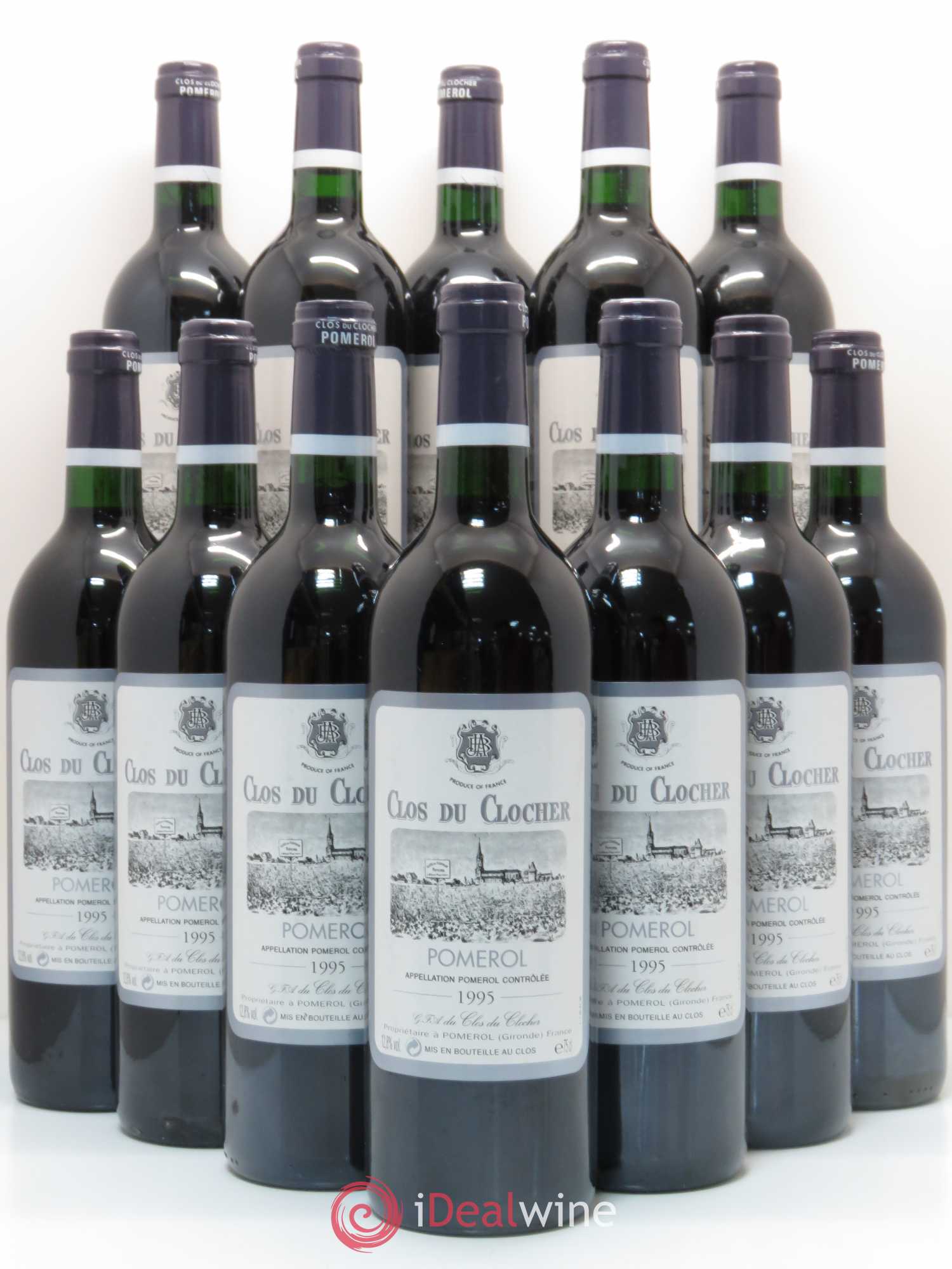 Clos du Clocher 1995 - Lot de 12 bouteilles - 0