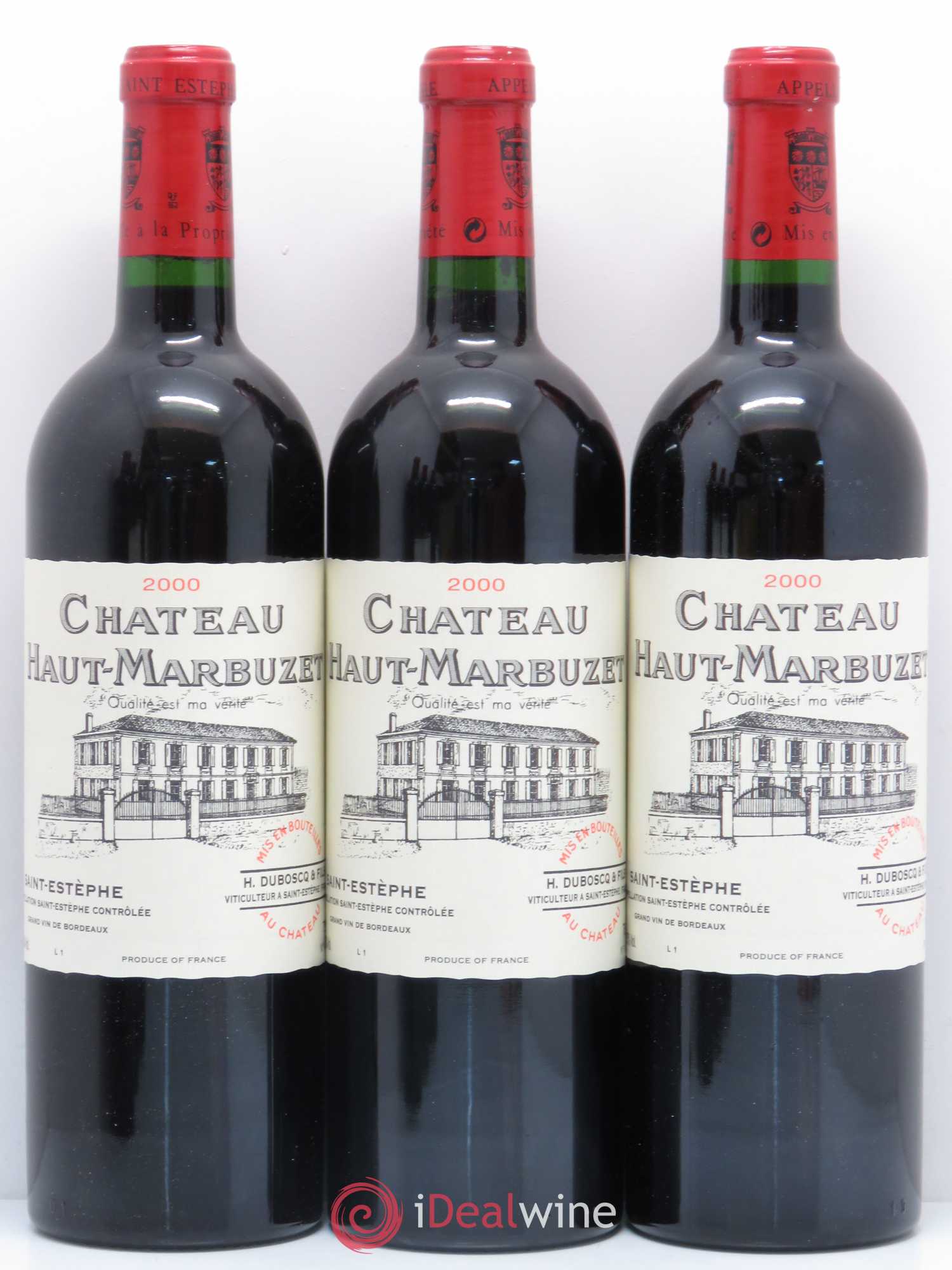 Château Haut Marbuzet 2000 - Lot de 12 bouteilles - 1