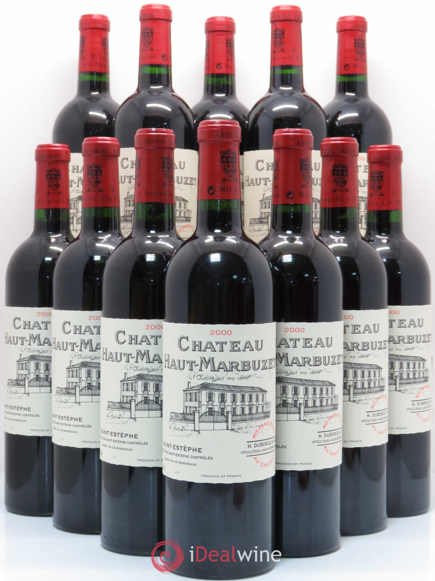Château Haut Marbuzet 2000 - Lot de 12 bouteilles - 0
