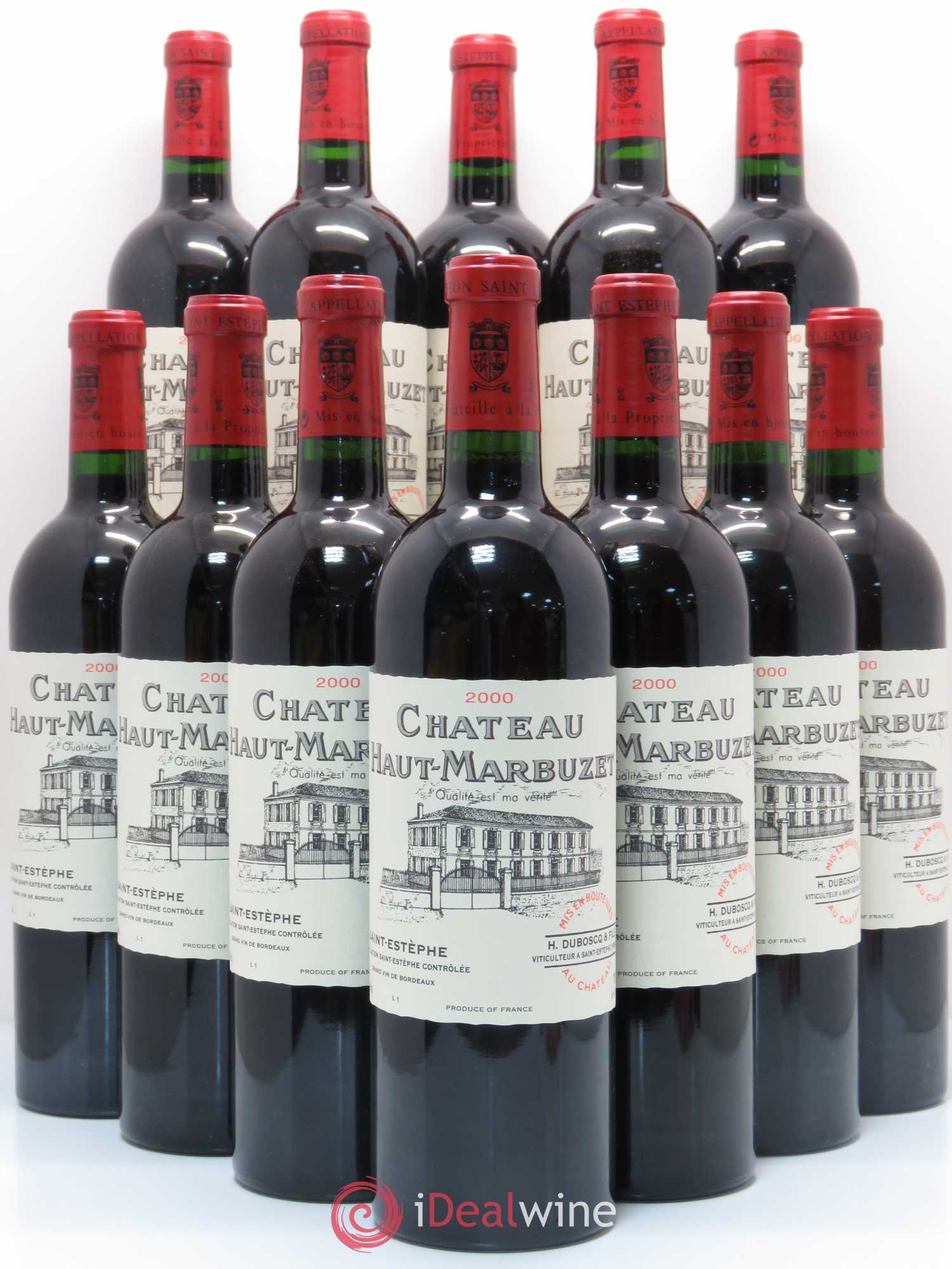 Château Haut Marbuzet 2000 - Lot de 12 bouteilles - 0