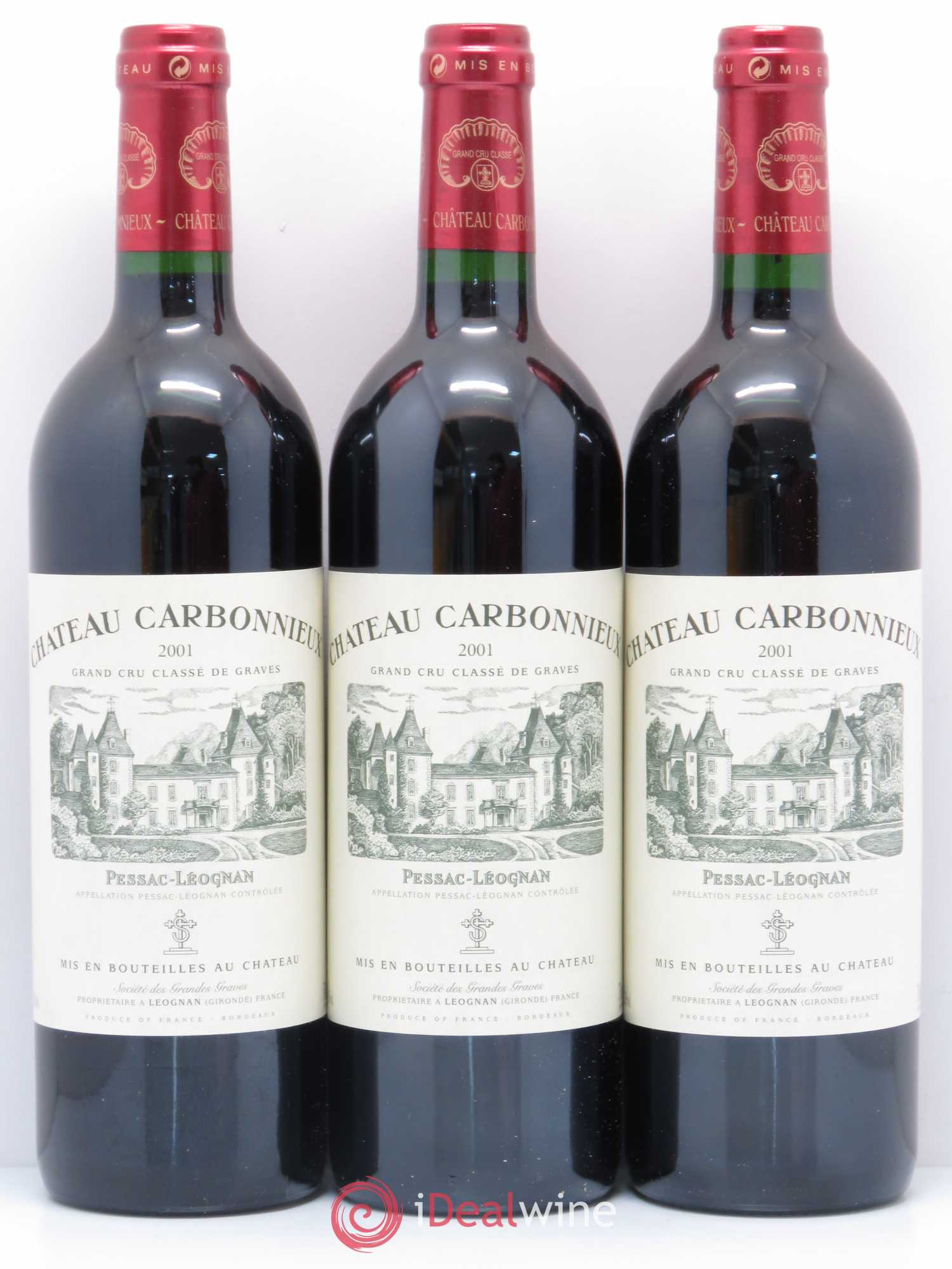 Château Carbonnieux Cru Classé de Graves 2001 - Lot de 12 bouteilles - 2