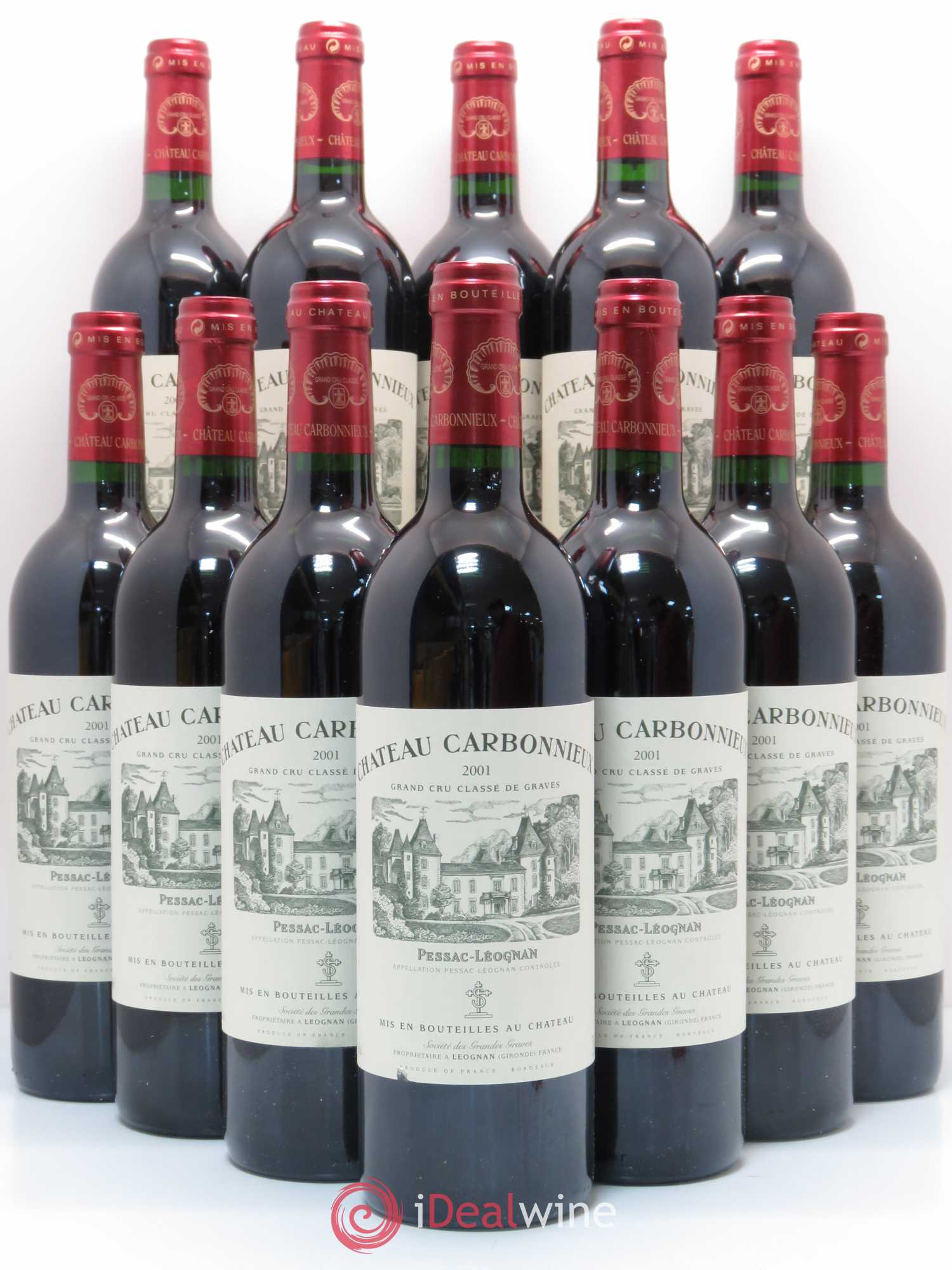 Château Carbonnieux Cru Classé de Graves 2001 - Lot de 12 bouteilles - 0